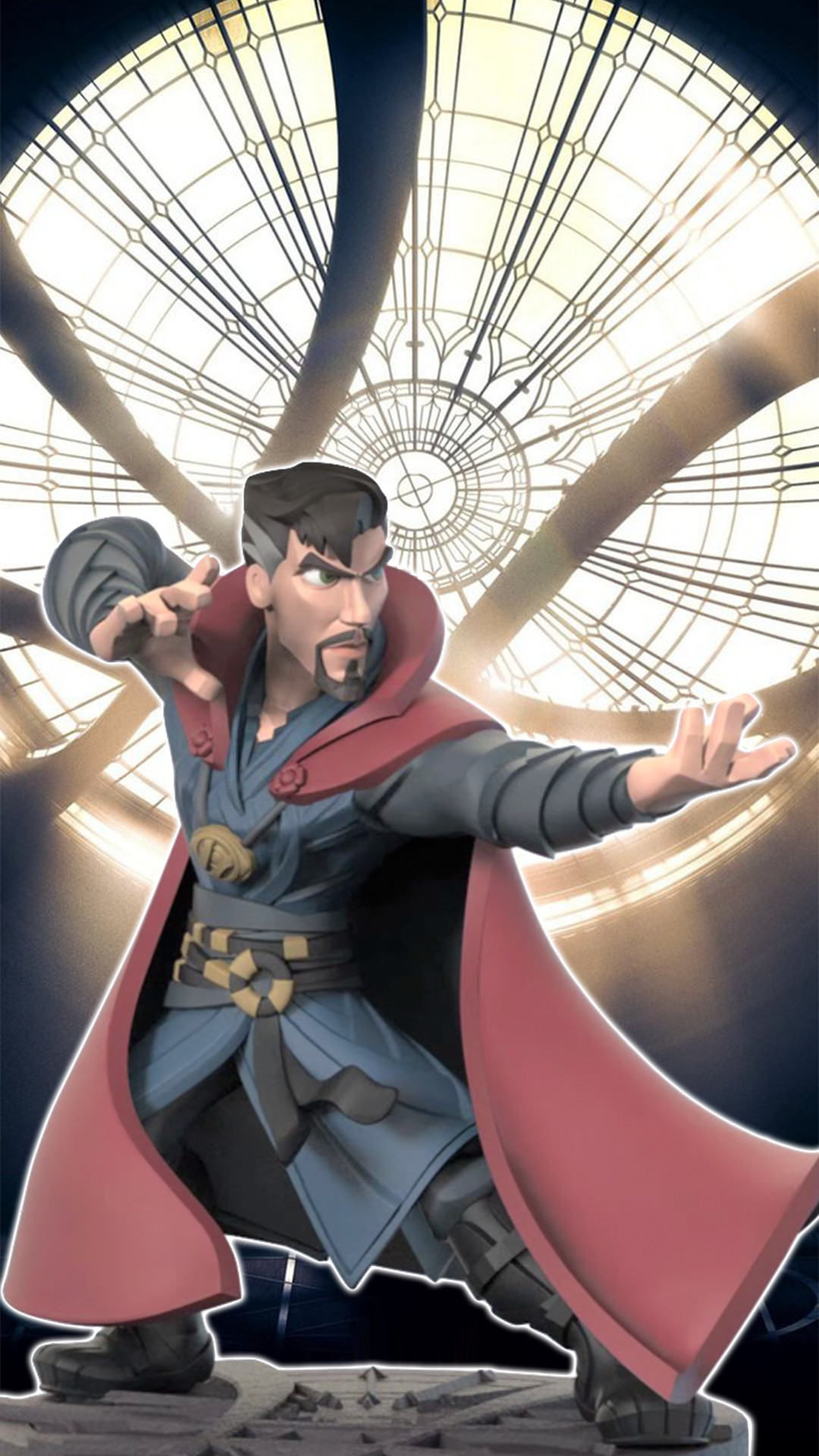 Doctor Strange, Disney Infinity, Statuina, Finestra circolare, Full HD, sfondo per iPhone e Android