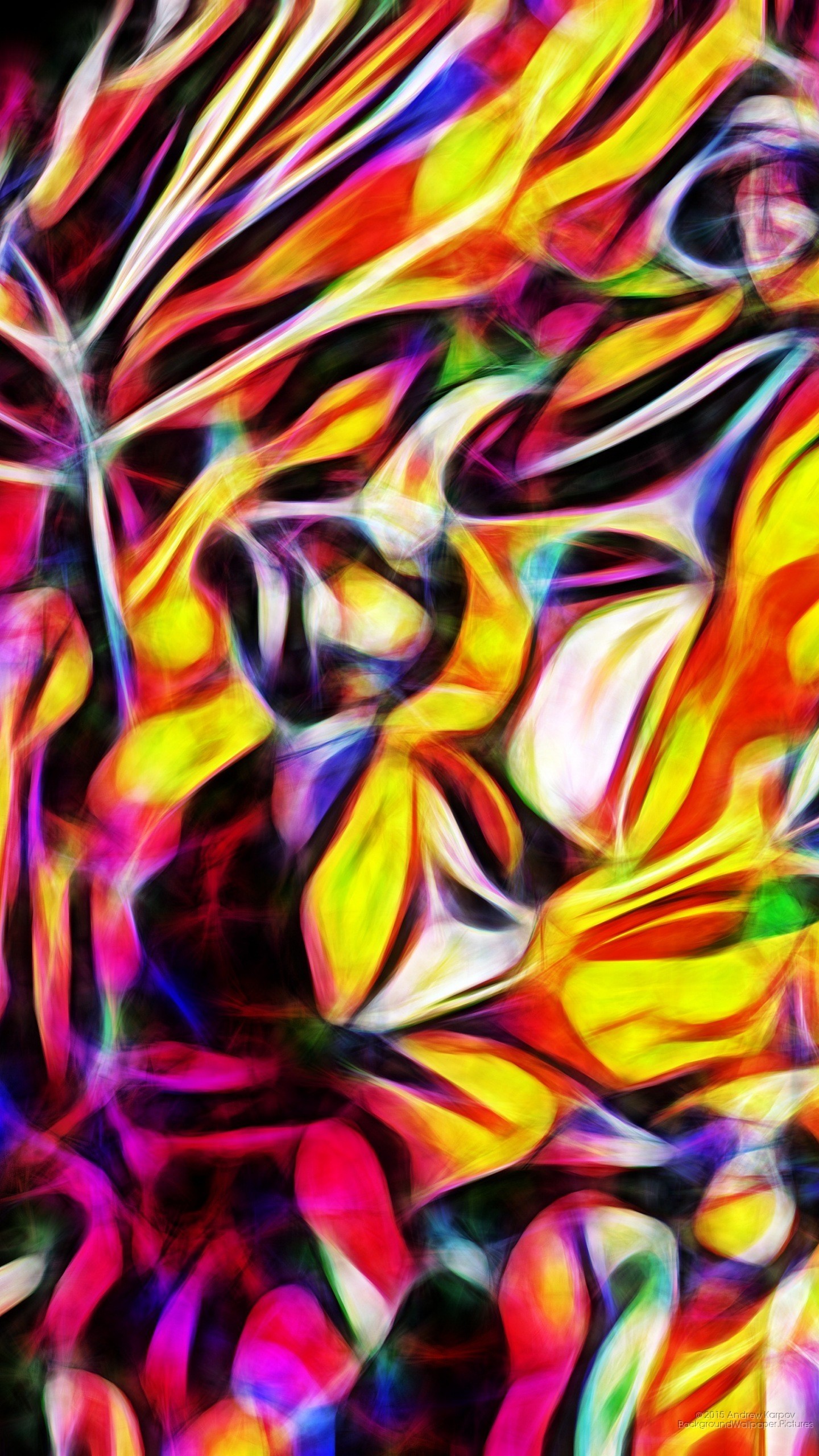 Astratto, Colori vivaci, Psichedelico, QHD+, sfondo per smartphone
