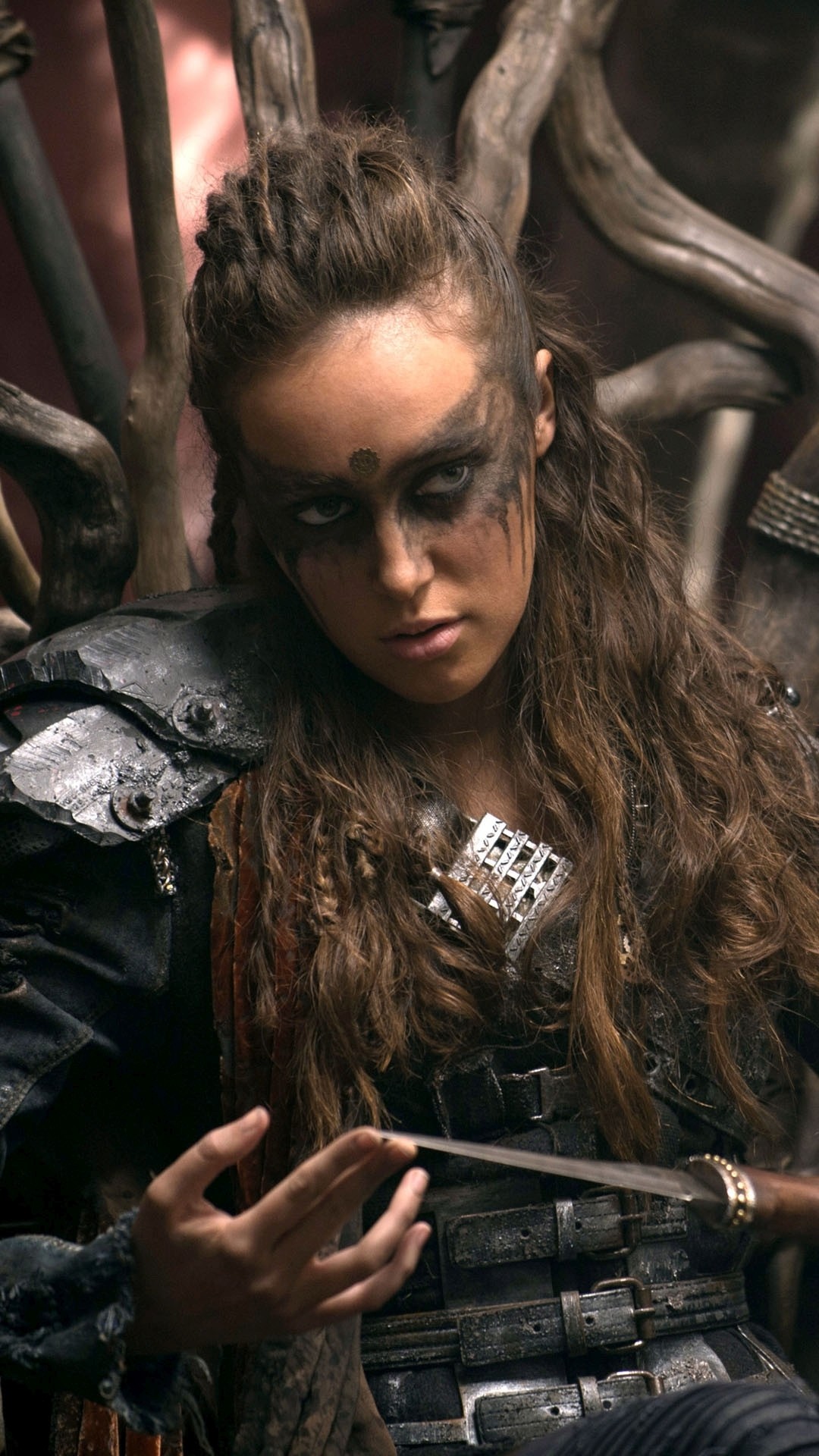 Alycia Debnam-Carey, Lexa, The 100, Pittura di guerra, 1080x1920, schermata di blocco iPhone