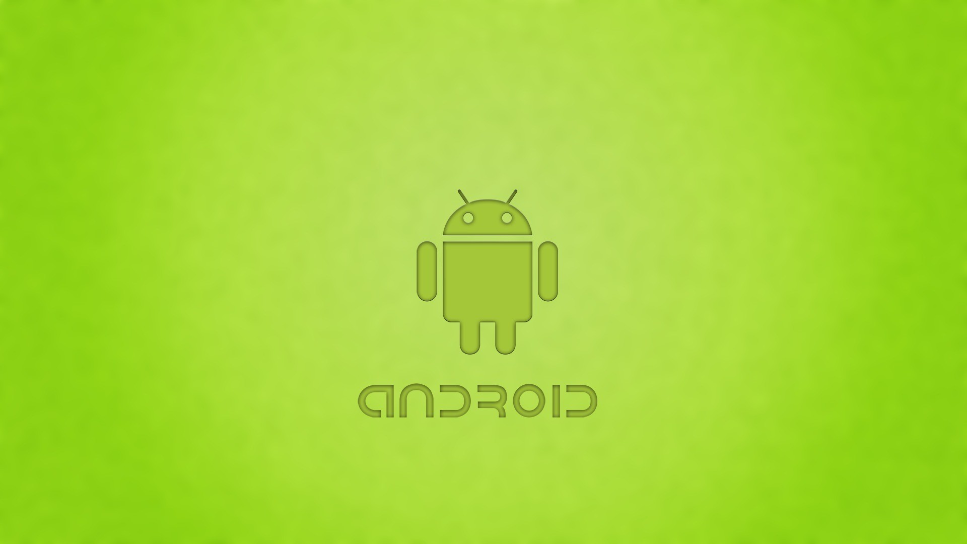 Logo Android, Bugdroid, Android, Sfondo verde, Full HD, wallpaper per PC