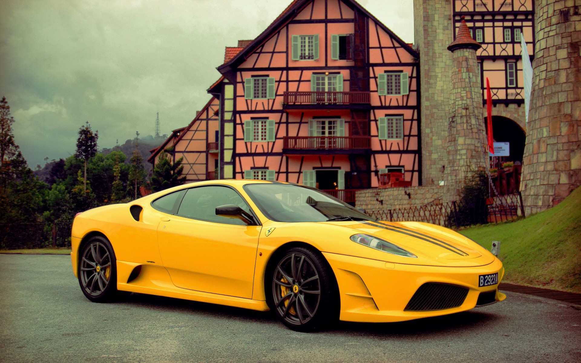 Ferrari 430 Scuderia, Ferrari, Supercar, Giallo, 16:10 Full HD, sfondo widescreen