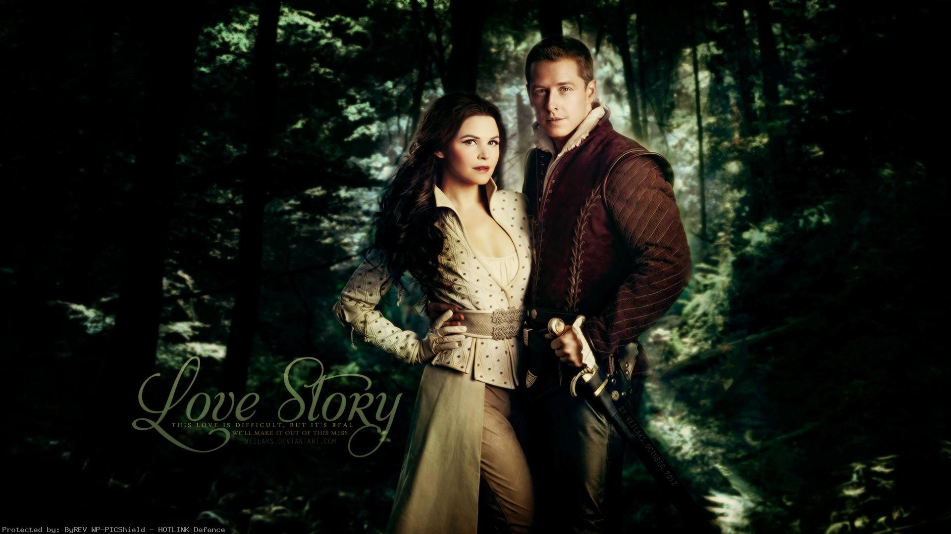 Biancaneve, Principe Azzurro, C'era una volta, Love Story, Foresta, wallpaper 1920x1080