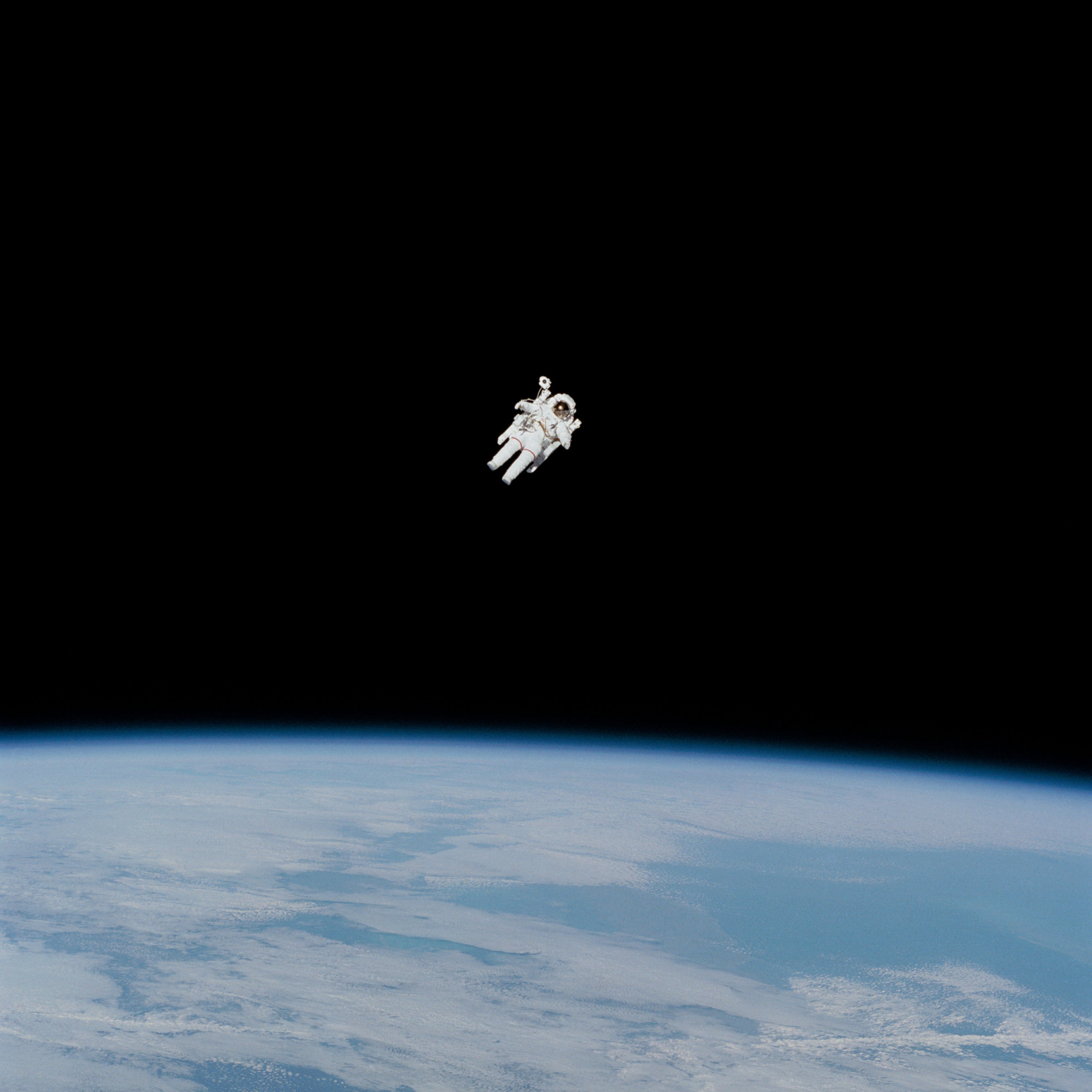 Bruce McCandless, Astronauta, Passeggiata spaziale, Terra, Full HD, schermata di blocco iPad