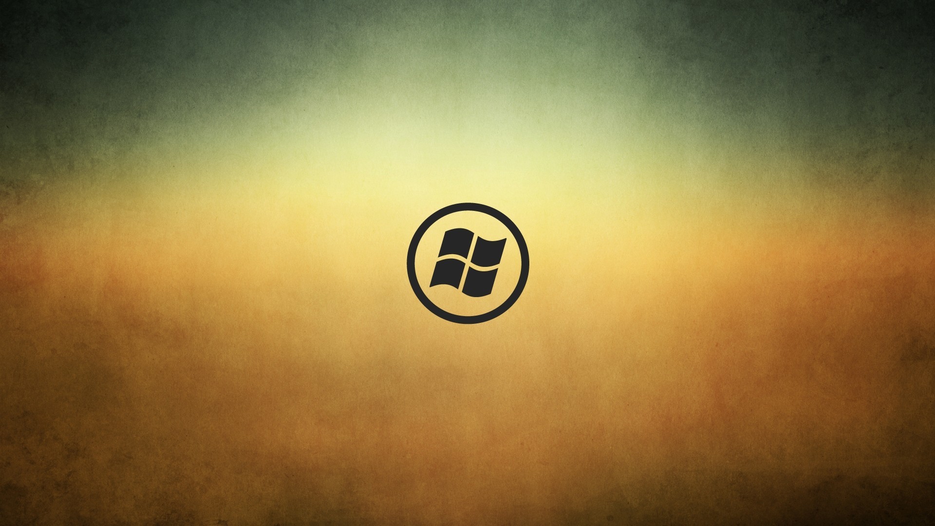 Logo Windows, Vintage, Sfondo dorato, Full HD, wallpaper per PC