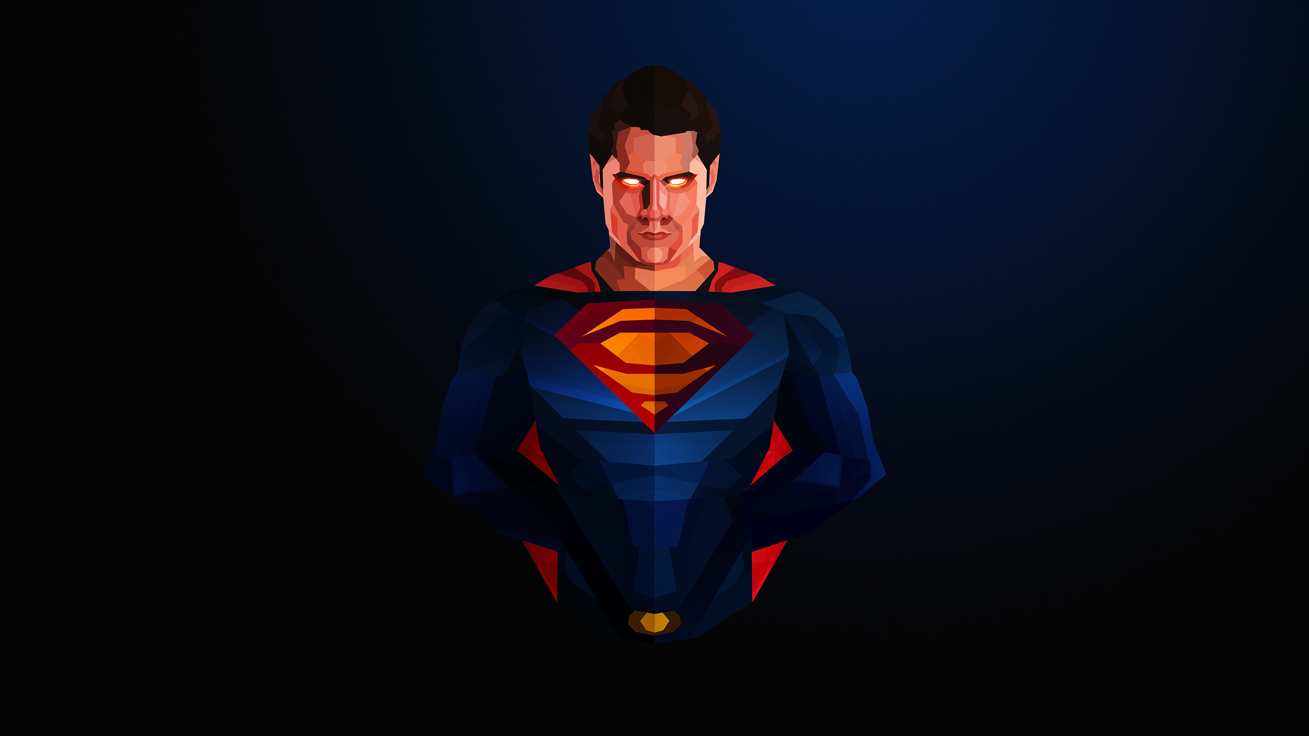 Superman, DC Comics, Henry Cavill, Low poly, 2K, sfondo per PC