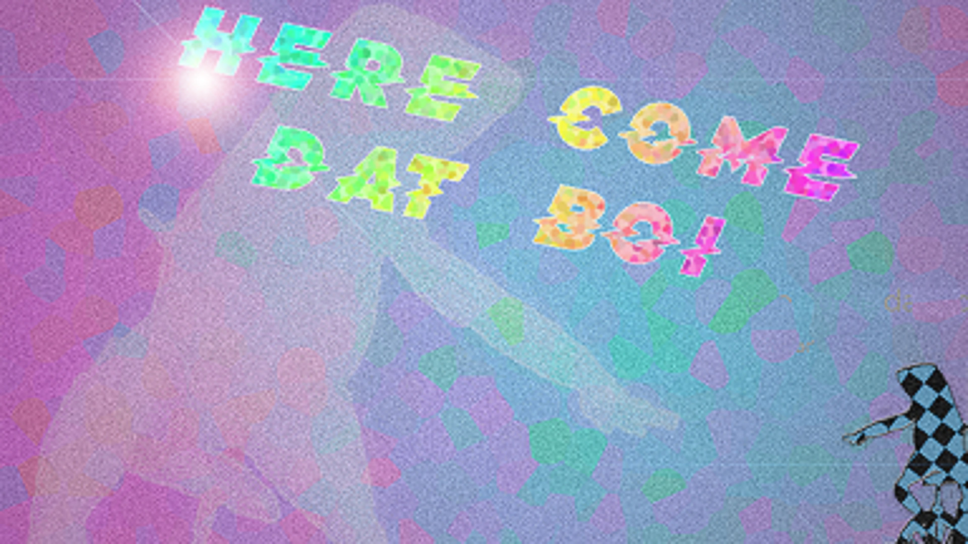Here Come Dat Boi, Meme, Glitch, Viola, Full HD, sfondo per PC