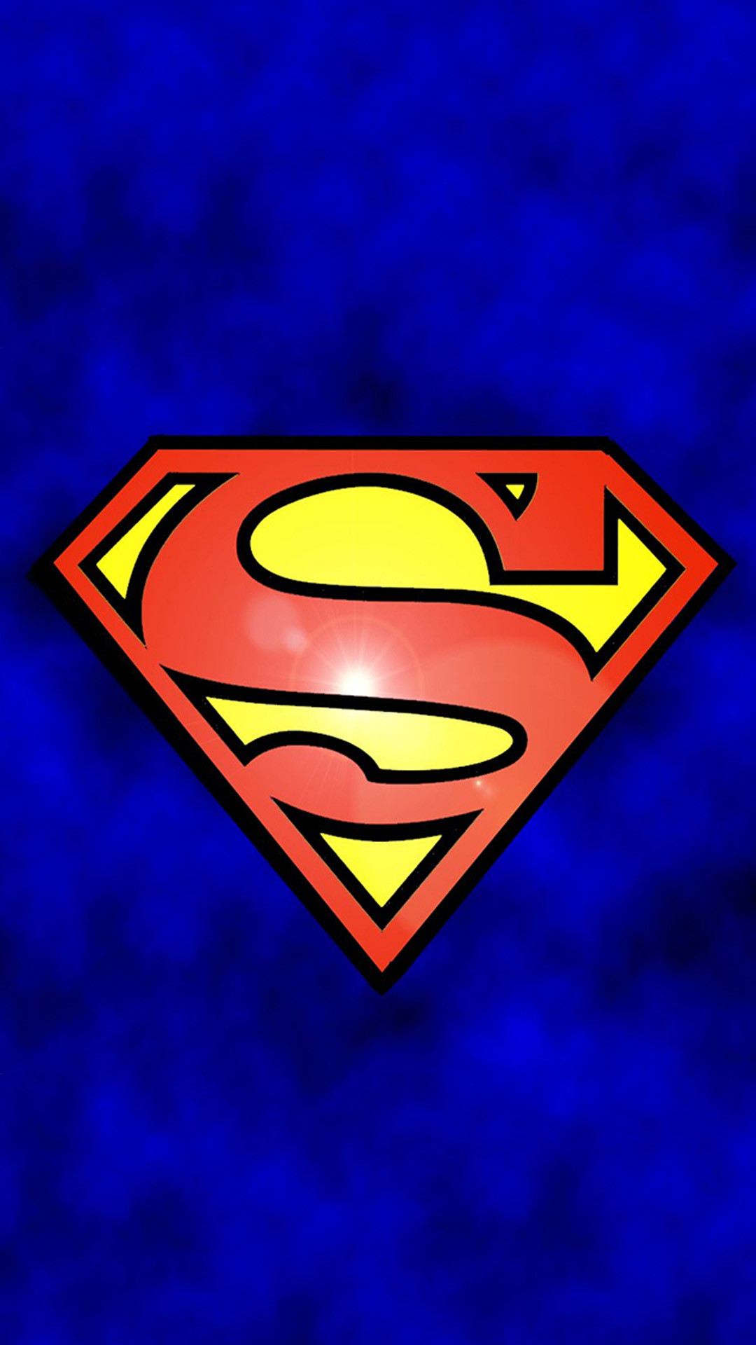 Logo Superman, Superman, DC Comics, Blu, sfondo iPhone 6 Full HD