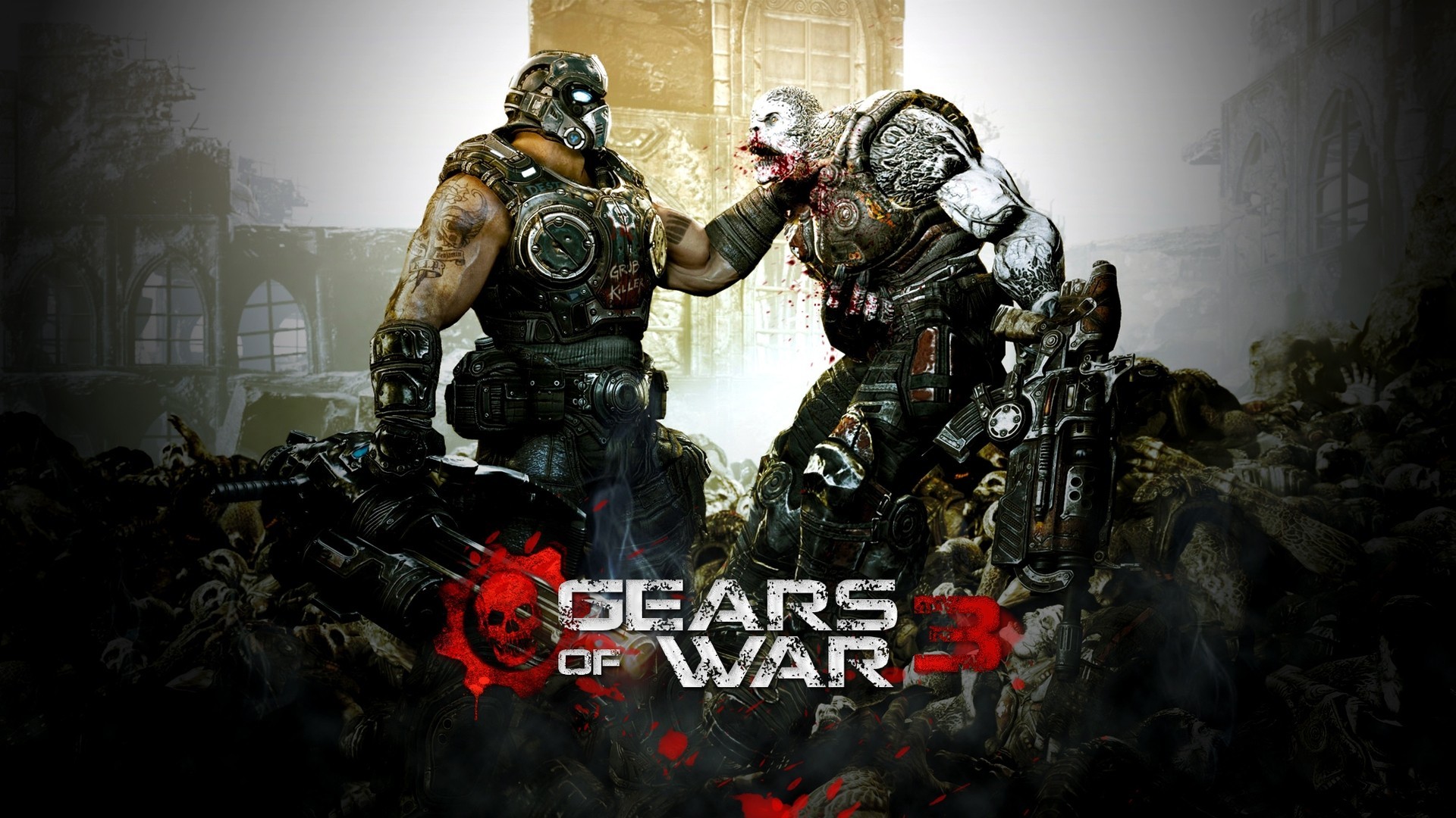 Gears of War 3, Marcus Fenix, Locust, Combattimento, 1920x1080, sfondo per PC