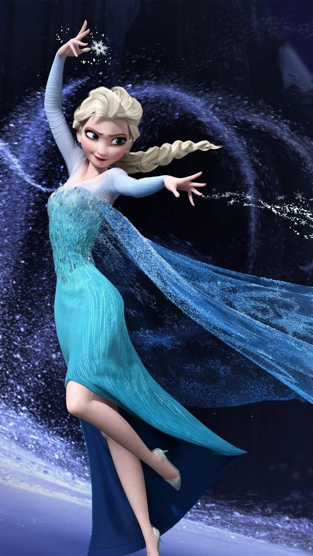 Elsa, Magia del ghiaccio, Mantello, Full HD, sfondo verticale per cellulare