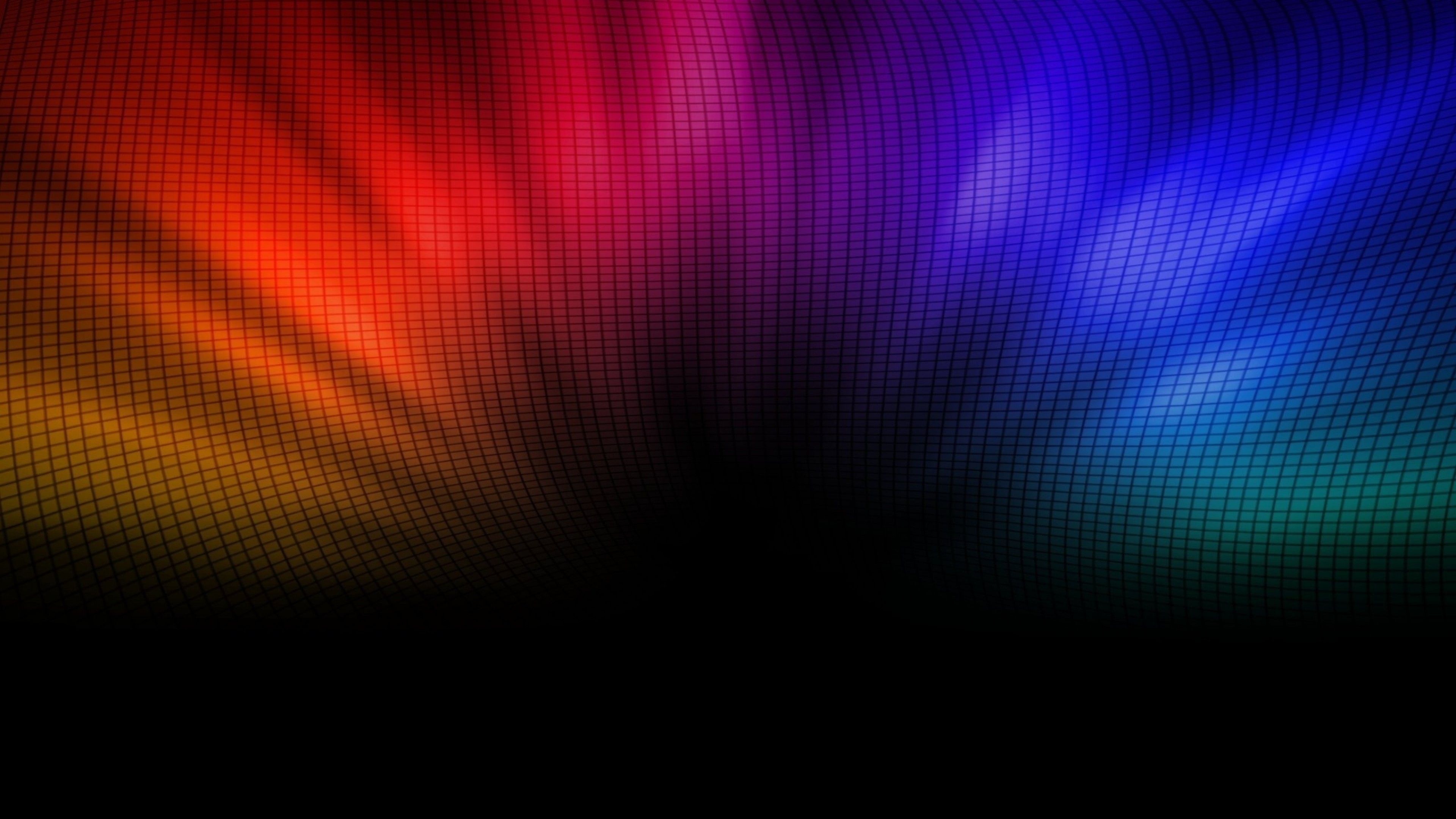 Arcobaleno, Sfondo nero, Luce, Griglia, 4K, wallpaper per computer