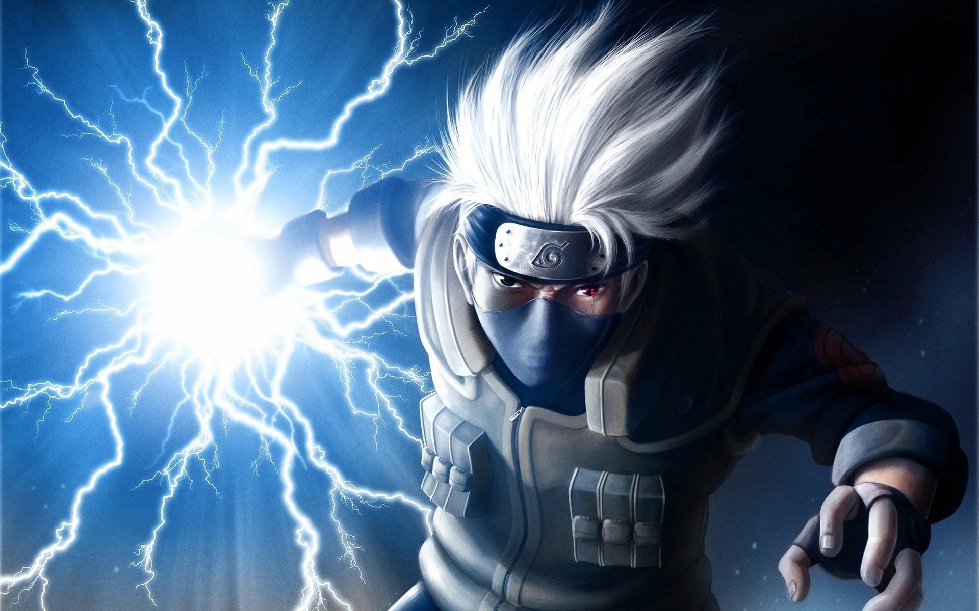 Kakashi Hatake, Naruto, Chidori, Fulmini, 16:10 Full HD, sfondo widescreen