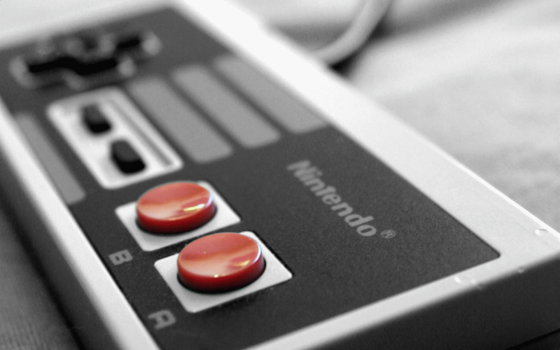 Controller NES, Nintendo, Primo piano, Bianco e nero, 1920x1200, immagine di sfondo