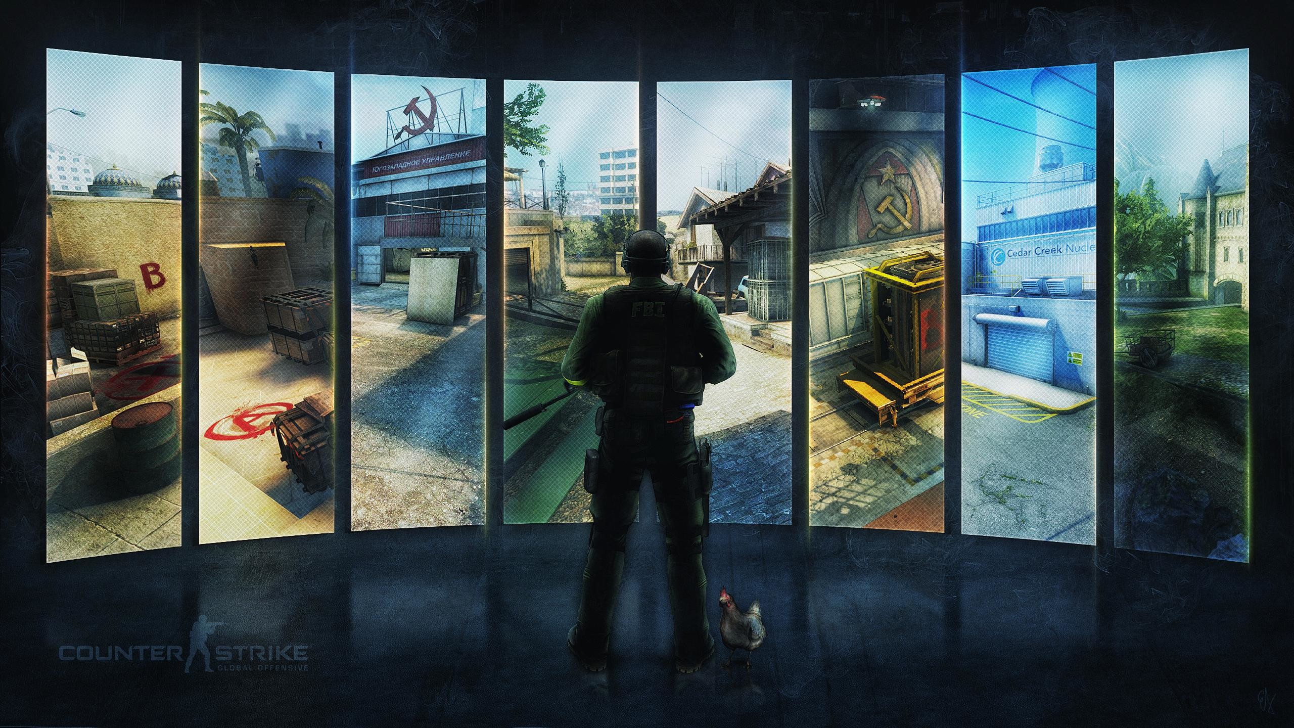 Counter-Strike: Global Offensive, Mappe, Soldato, Pannelli, 2560x1440, immagine di sfondo