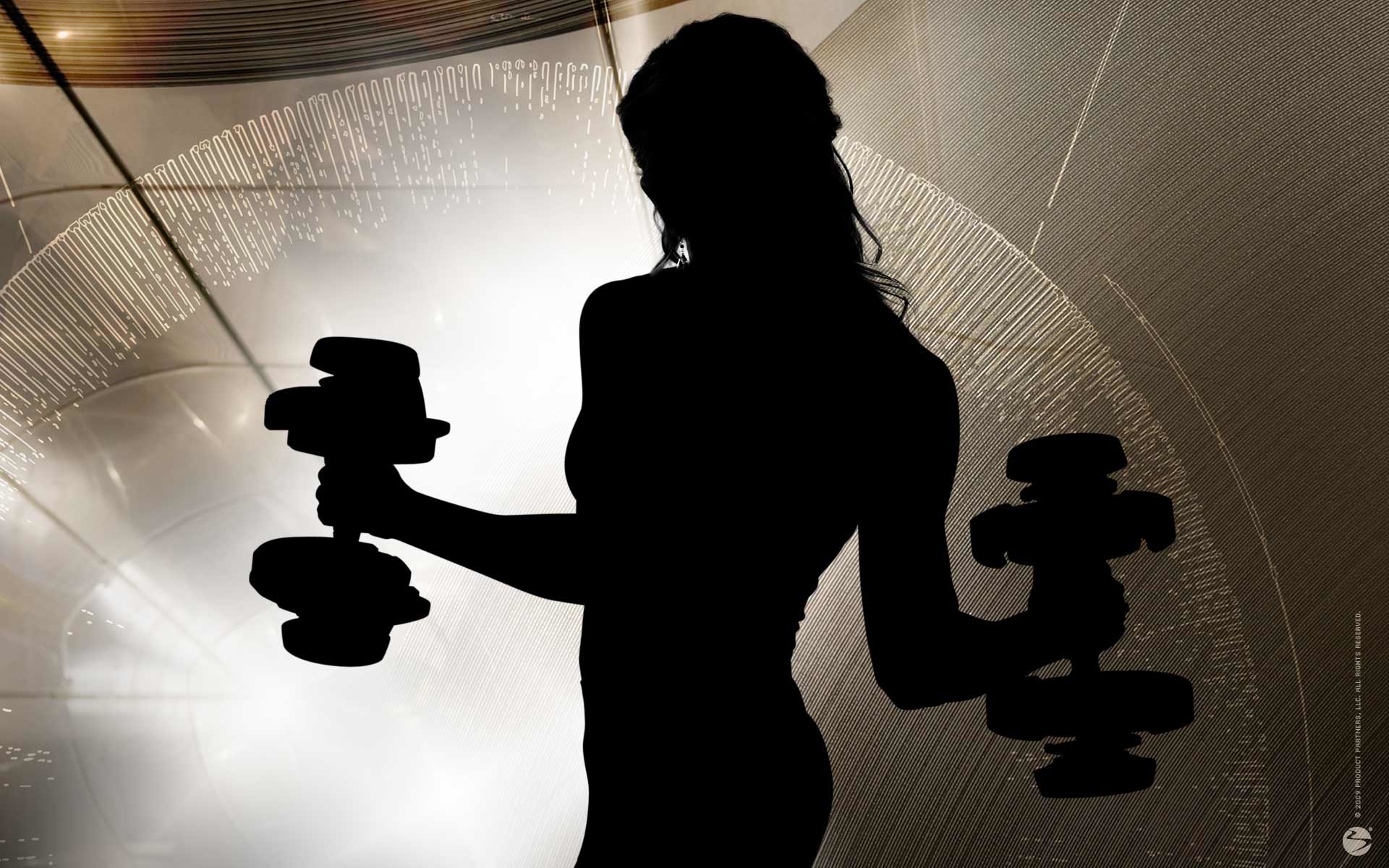 Silhouette, Manubri, Donna, Controluce, Full HD, sfondo per PC e portatile