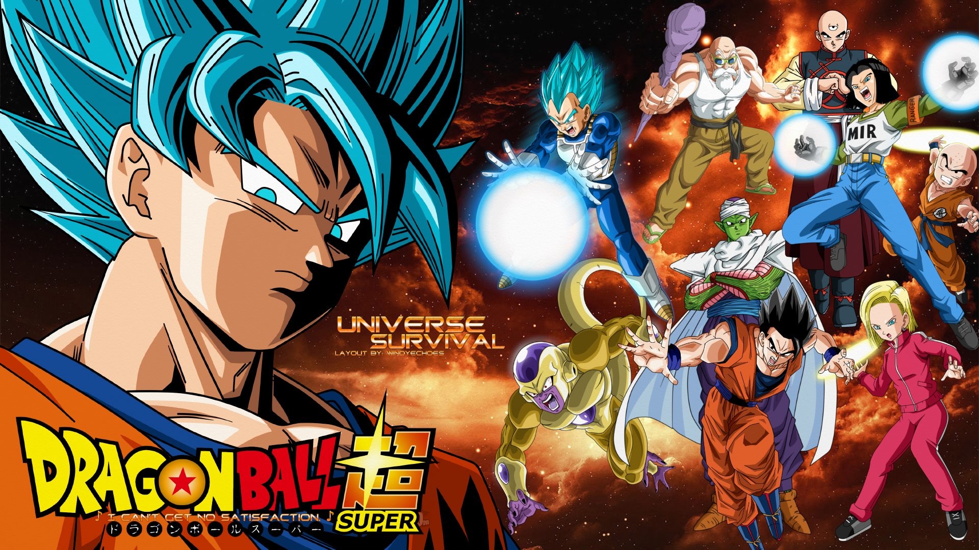 Goku, Saga della sopravvivenza dell'universo, Freezer, Androide 17, Androide 18, Dragon Ball Super, sfondo per PC