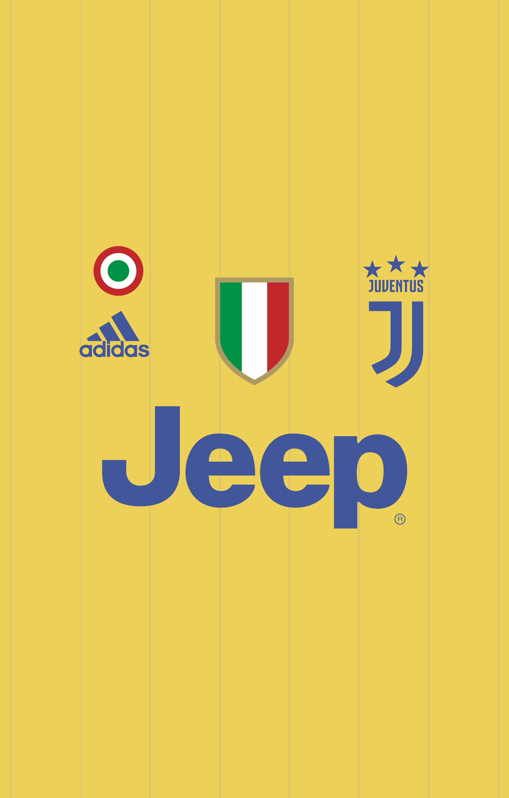 Maglia della Juventus, Juventus, Jeep, Adidas, Giallo, sfondo per iPhone e Android