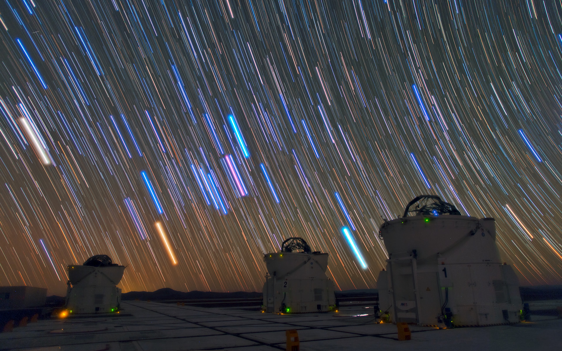 Scie stellari, Osservatorio, Telescopi, Notte, Full HD, sfondo per portatile