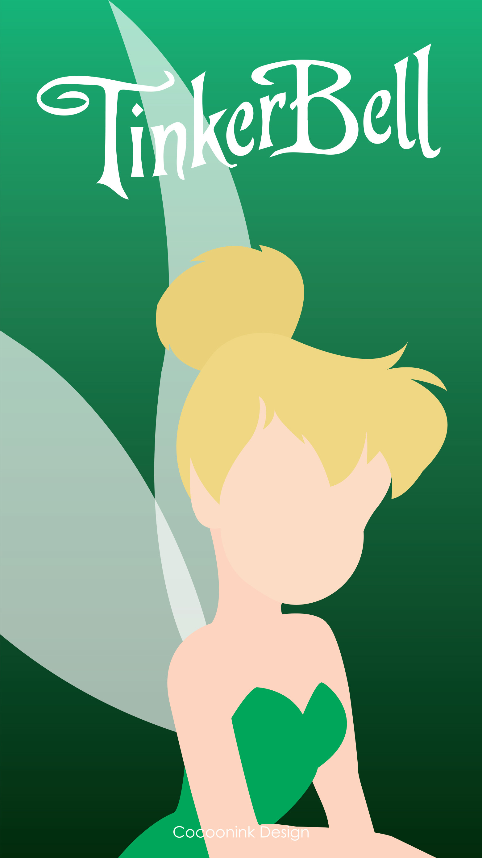 Trilli, Tinker Bell, Peter Pan, Minimalista, QHD+, sfondo verticale per cellulare
