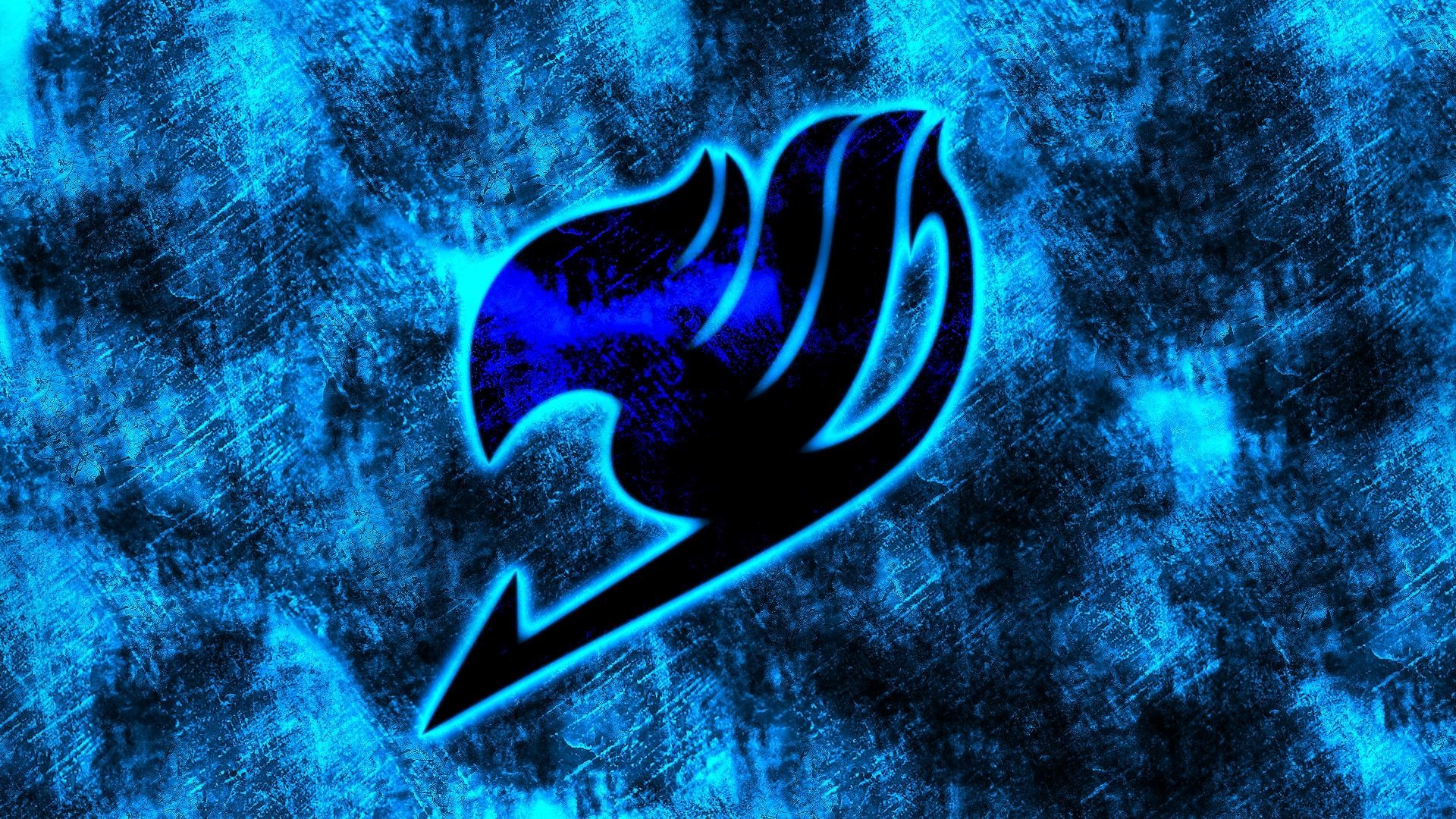 Simbolo di Fairy Tail, Fairy Tail, Blu, Grunge, 1920x1080, wallpaper desktop