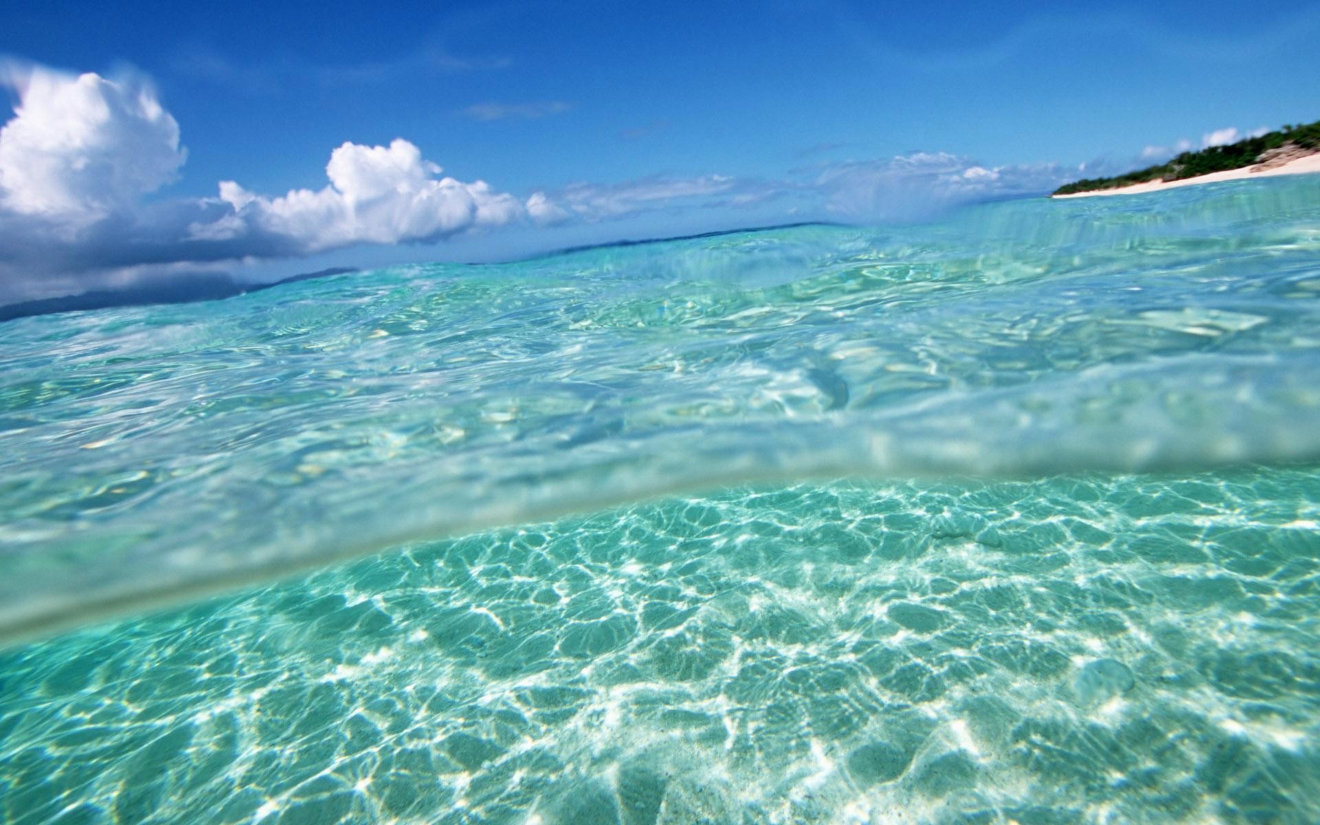 Vista sdoppiata, Acqua cristallina, Spiaggia, Cielo, 1920x1200, immagine di sfondo