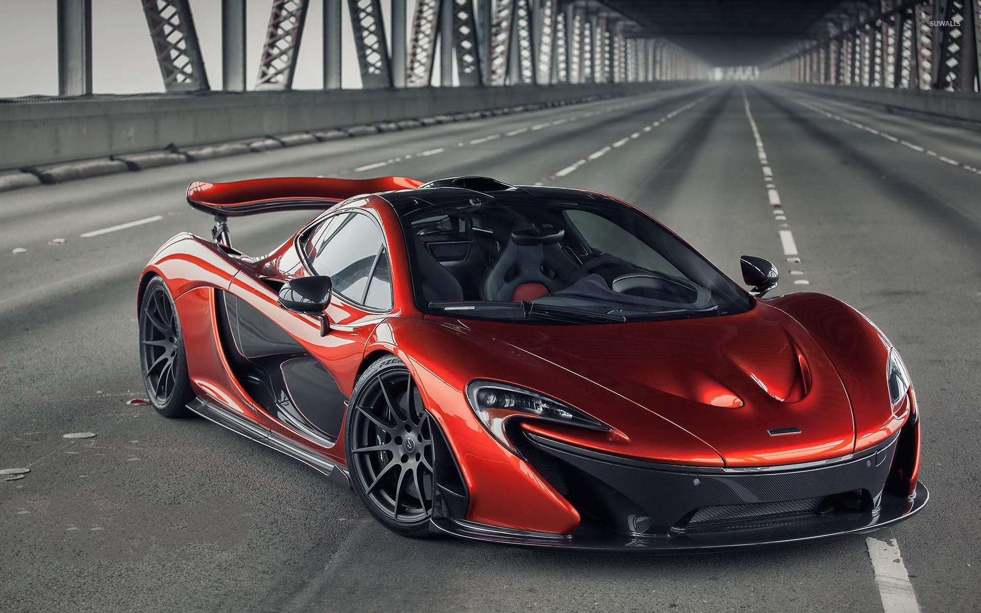 McLaren P1, Arancione, Ponte, Supercar, 1920x1200, immagine di sfondo