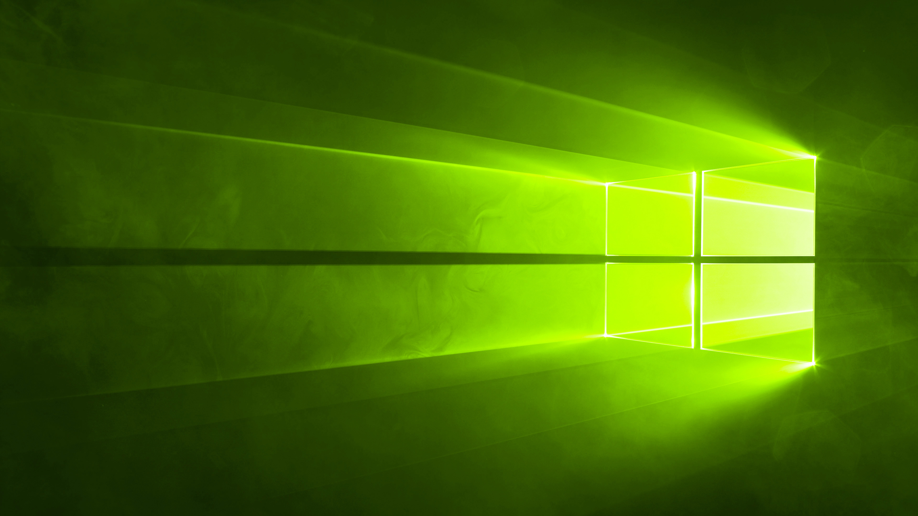 Windows 10, Logo Windows, Verde lime, 4K, sfondo per portatile