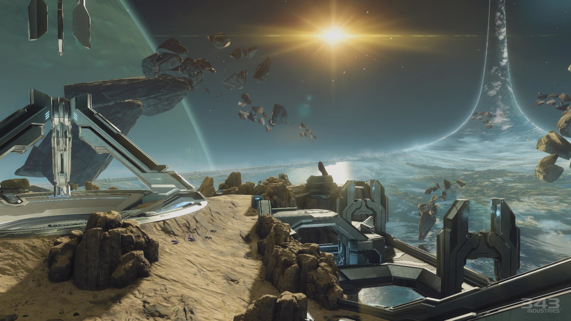 Halo, Anello, Paesaggio fantascientifico, Full HD, sfondo desktop