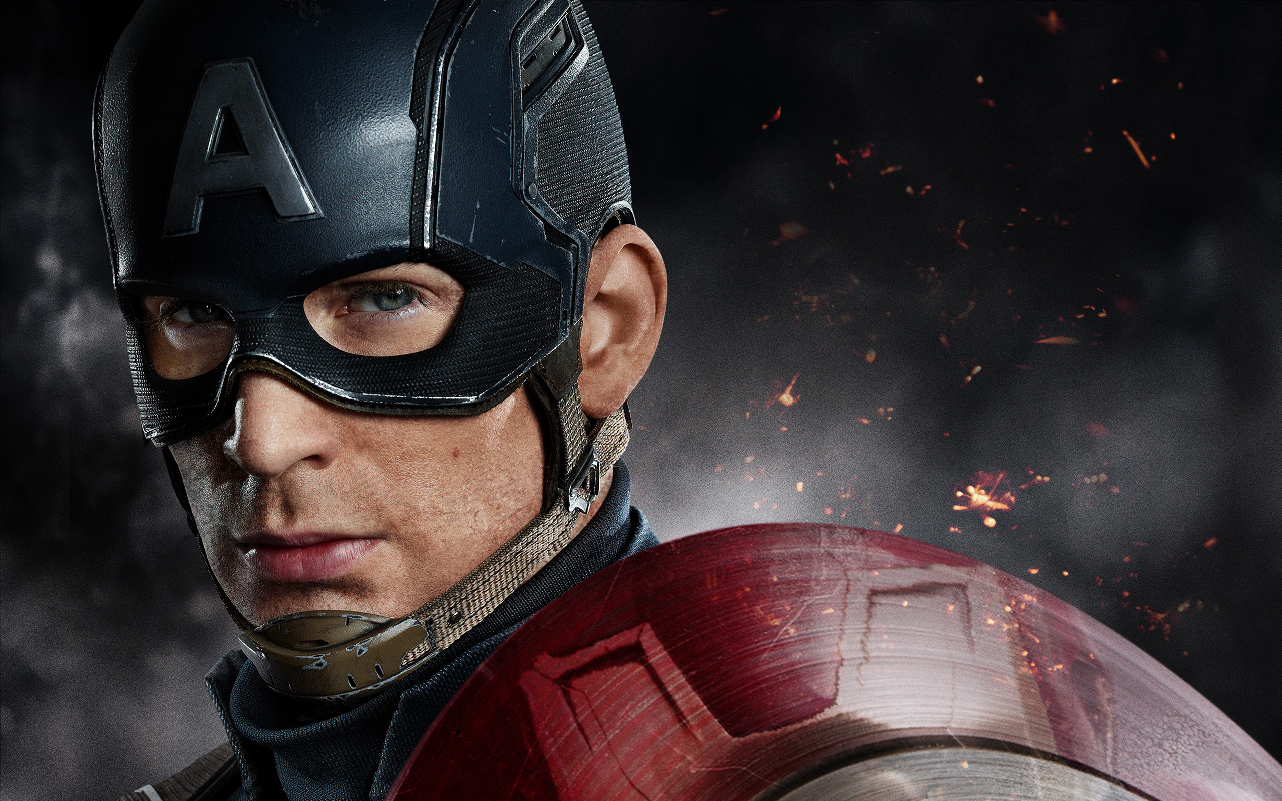 Capitan America, Chris Evans, Primo piano, Scintille, 2K 1600p, sfondo desktop