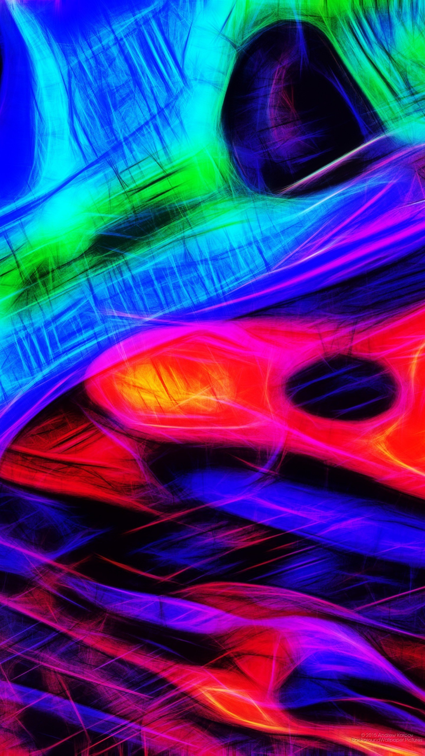 Astratto, Colori neon, Linee, wallpaper per iPhone e Android