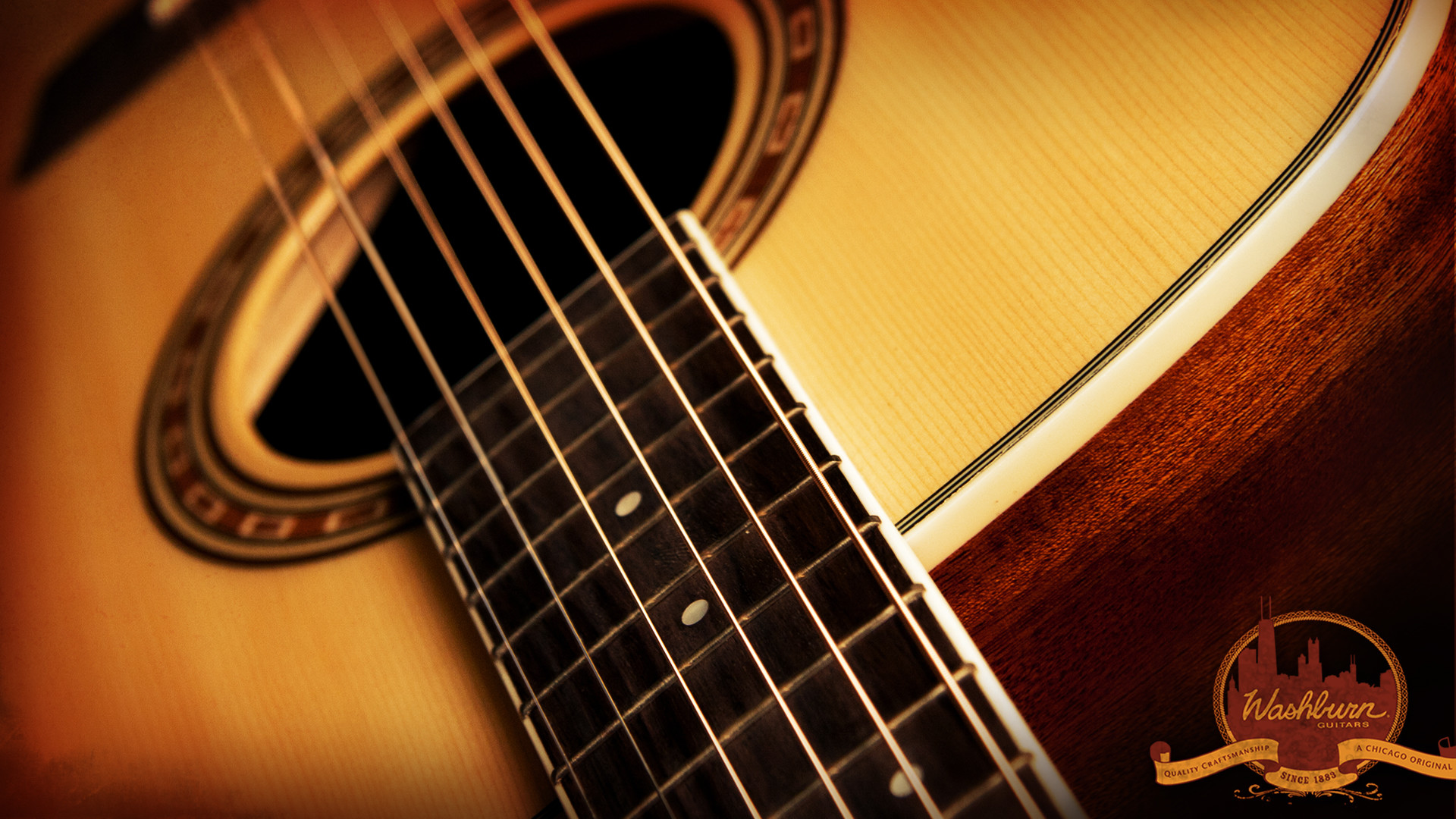 Washburn, Chitarra acustica, Buca, Corde, 1920x1080, sfondo per PC