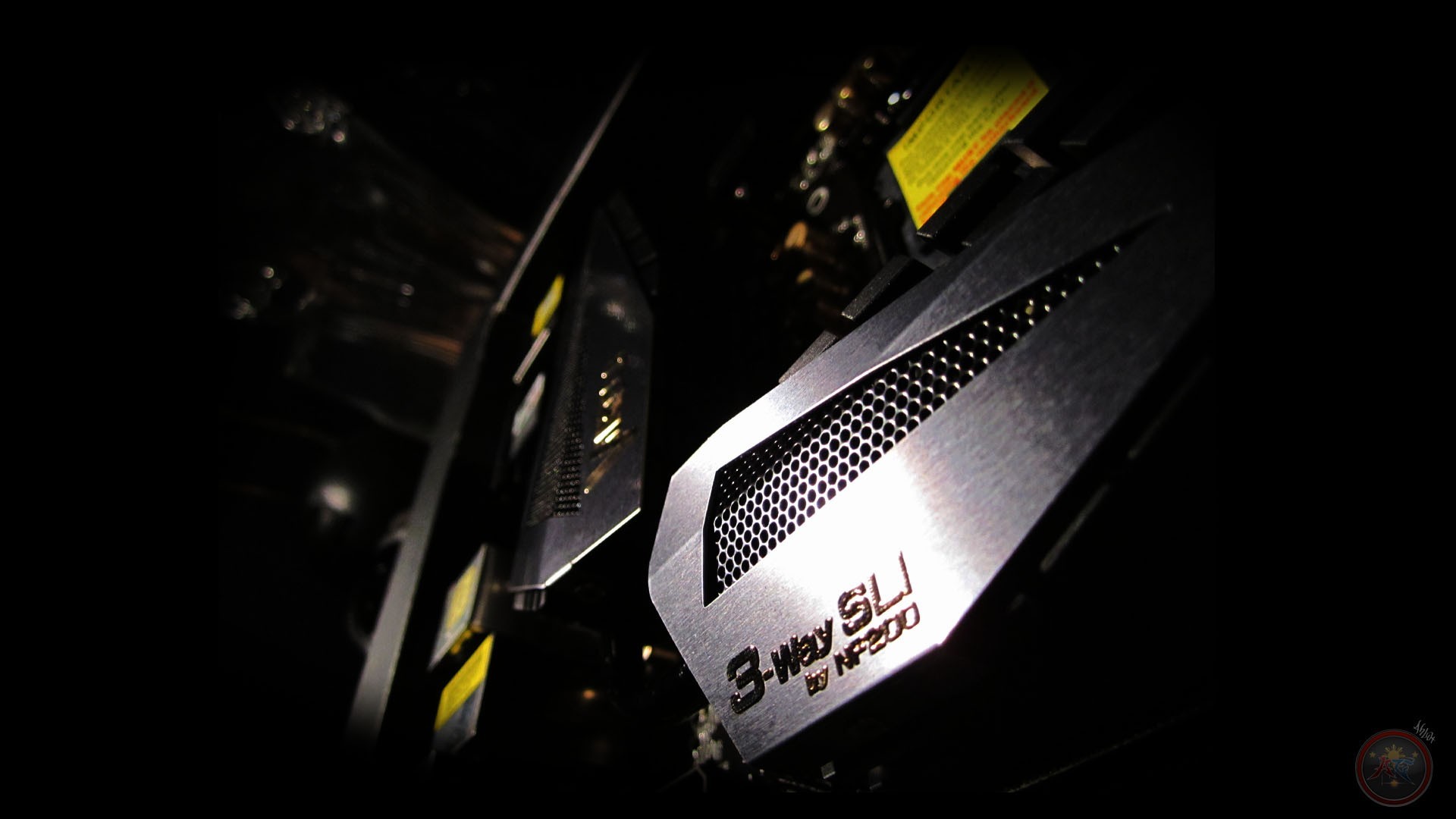 Nvidia 3-way SLI, Nvidia, Schede video, Hardware, Primo piano, Full HD, sfondo Windows 11