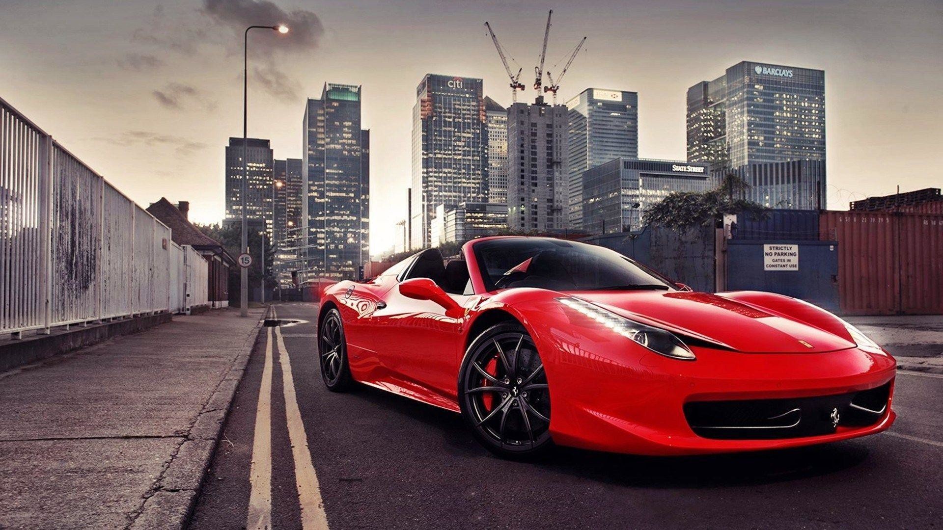 Ferrari 458 Spider, Ferrari, Supercar, Città, 1920x1080, wallpaper desktop