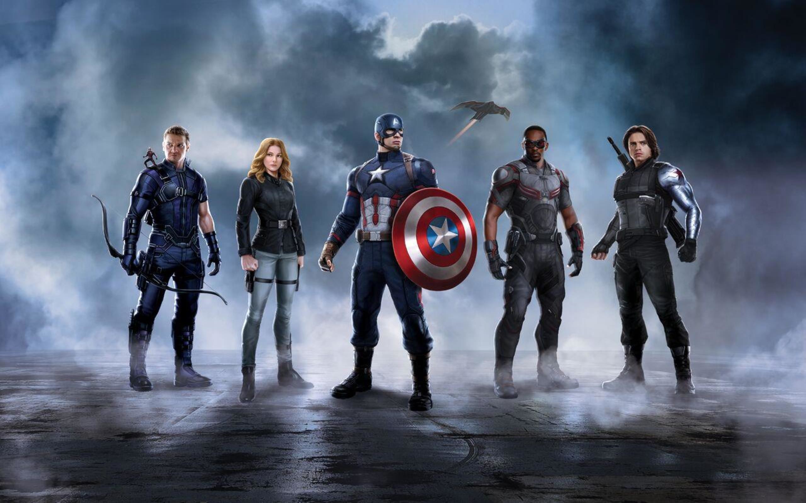 Captain America, Occhio di Falco, Falcon, Bucky Barnes, Sharon Carter, Captain America: Civil War, sfondo 1600p