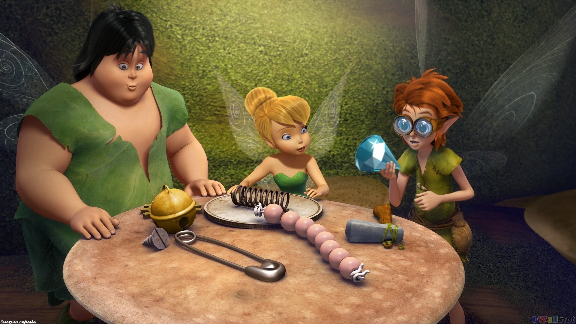 Trilli, Clank, Bobble, Disney Fairies, Tavolo, 16:9 Full HD, sfondo widescreen