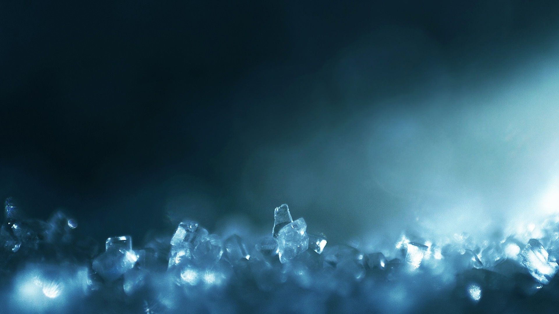 Cristalli di ghiaccio, Macro, Sfondo scuro, Bokeh, Full HD, wallpaper per PC