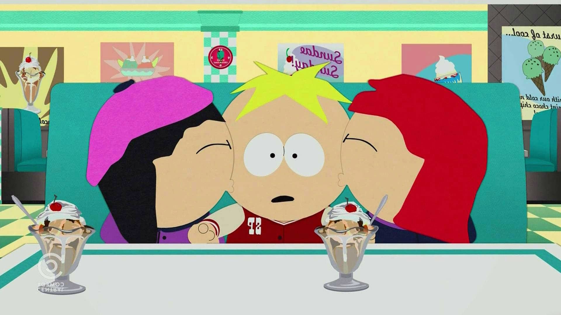 Butters Stotch, South Park, Bacio, Gelateria, Full HD, wallpaper per PC
