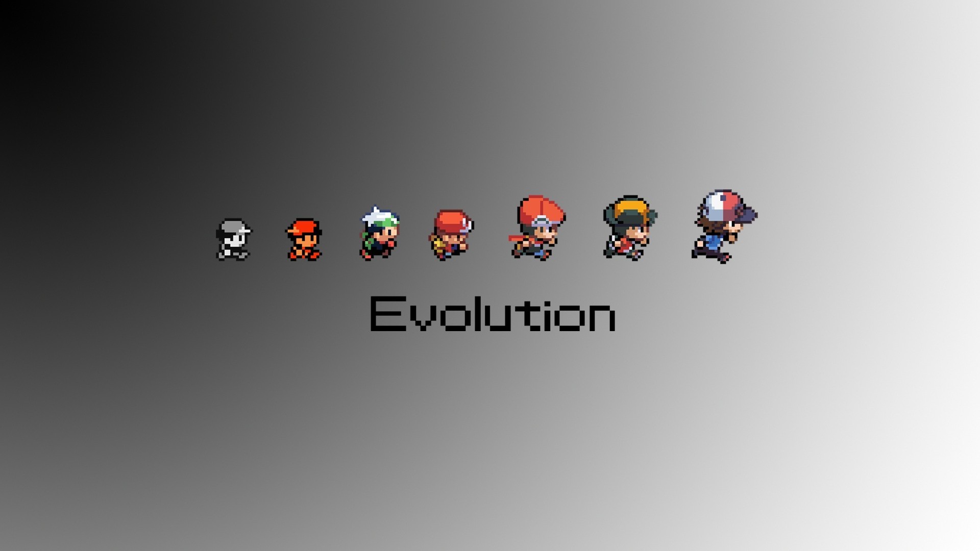Allenatori Pokémon, Pokémon, Evolution, Pixel art, 1920x1080, immagine di sfondo