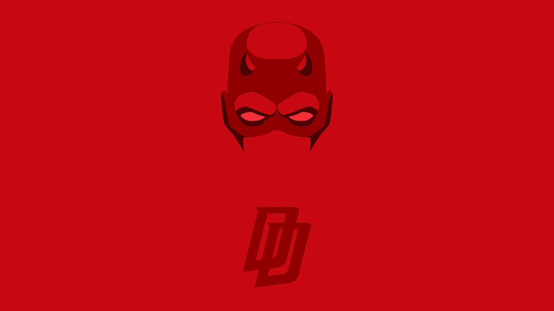 Daredevil, Maschera, Logo DD, Rosso, 16:9 Full HD, sfondo widescreen