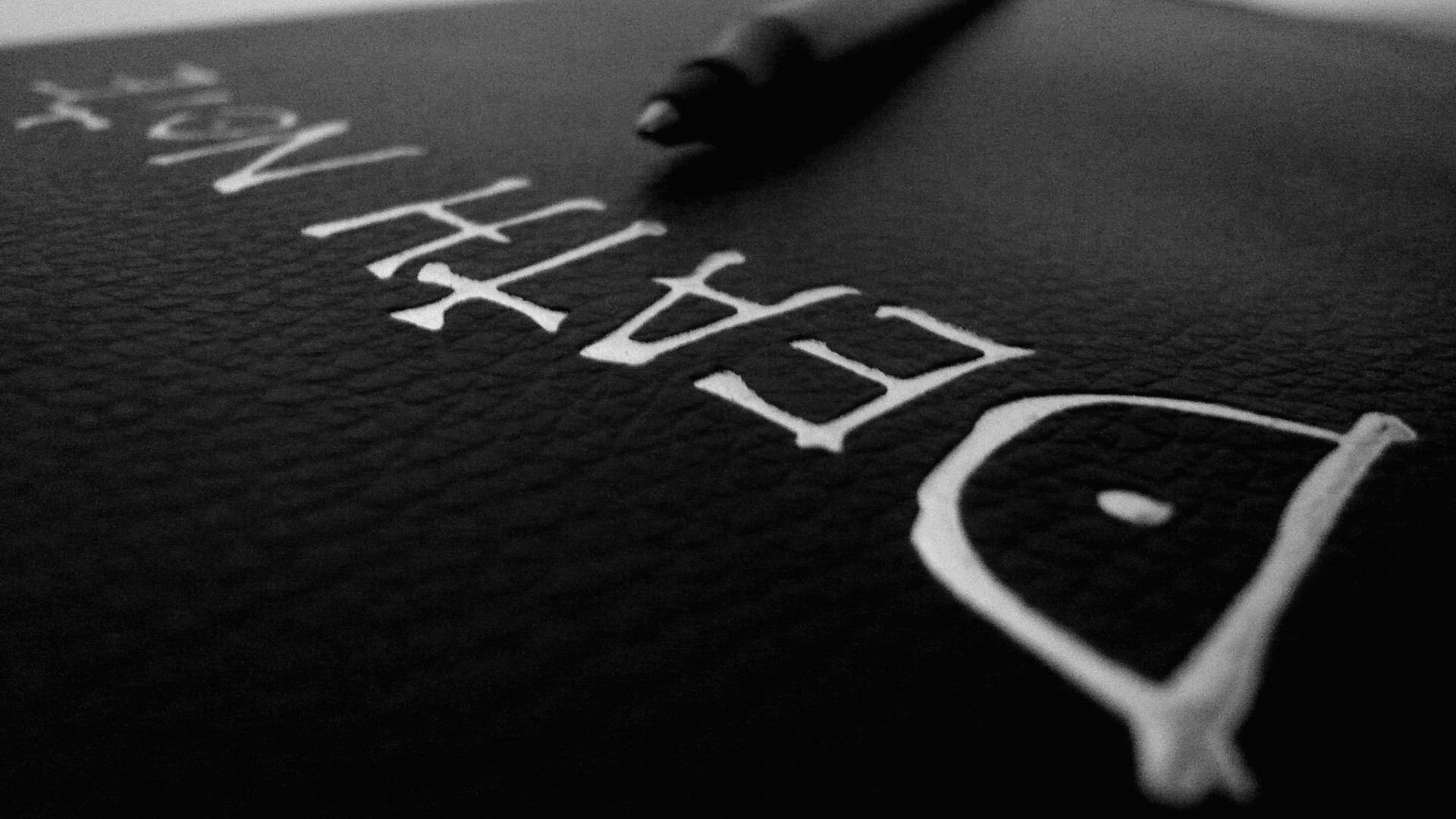 Death Note, Quaderno, Scritta, Penna, Bianco e nero, Full HD 1080p, sfondo desktop
