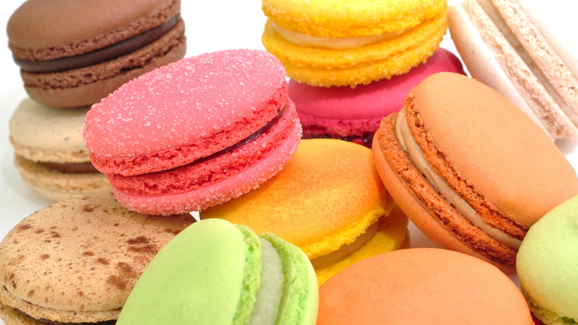 Macarons, Primo piano, Colorati, 1920x1080, sfondo per PC