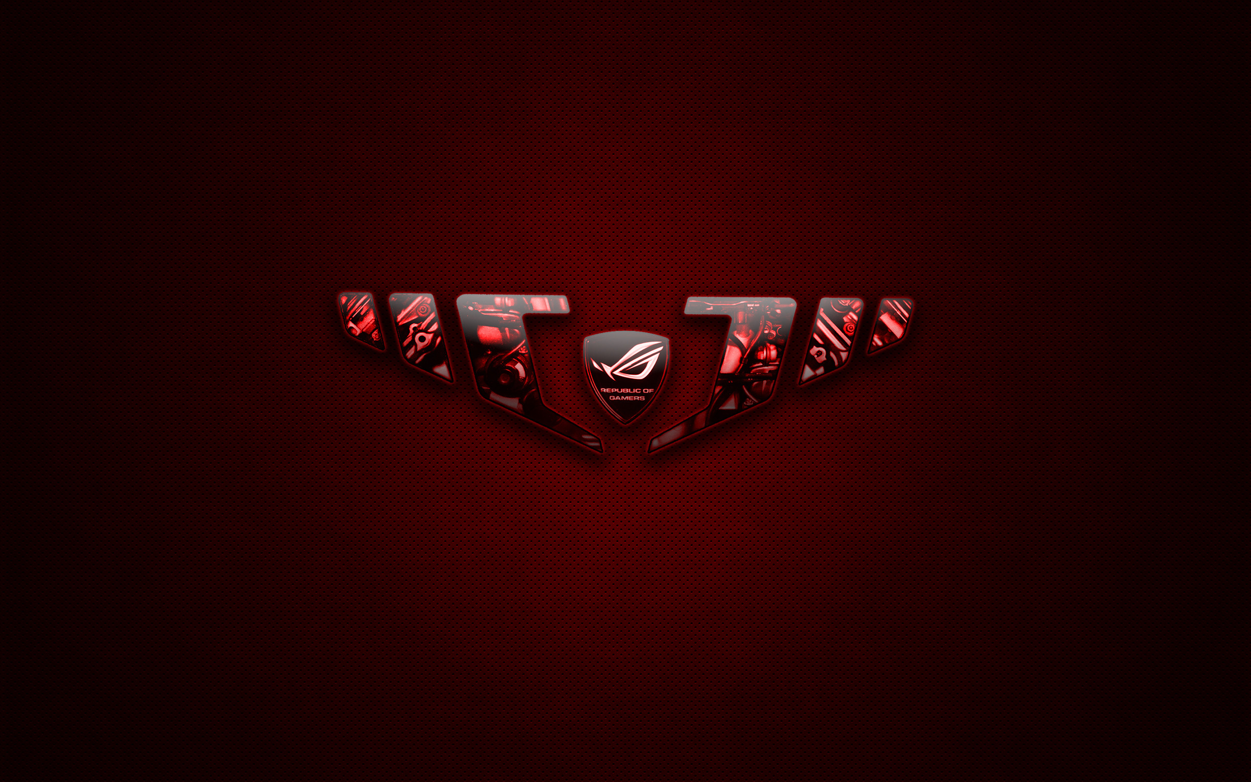Asus ROG, Logo, Sfondo rosso, 2K, wallpaper per portatile
