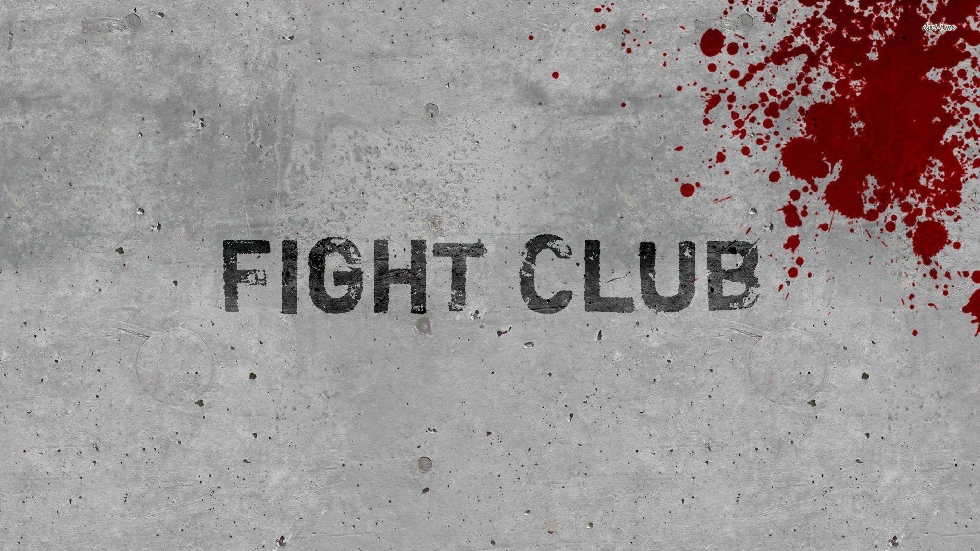 Fight Club, Logo, Cemento, Schizzi di sangue, Grigio, Full HD 1080p, sfondo desktop