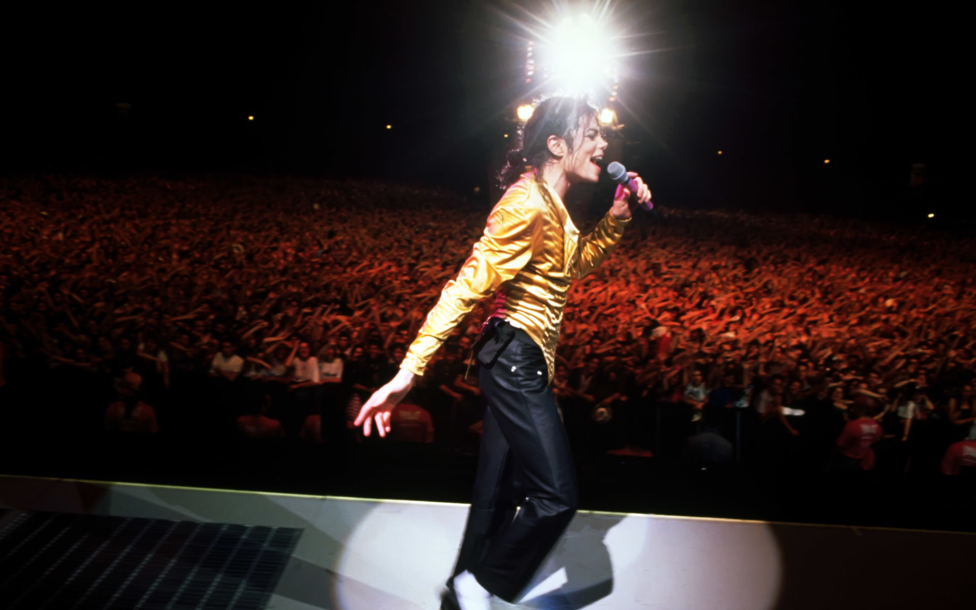 Michael Jackson, Concerto, Folla, Giacca dorata, Palco, Full HD, sfondo desktop