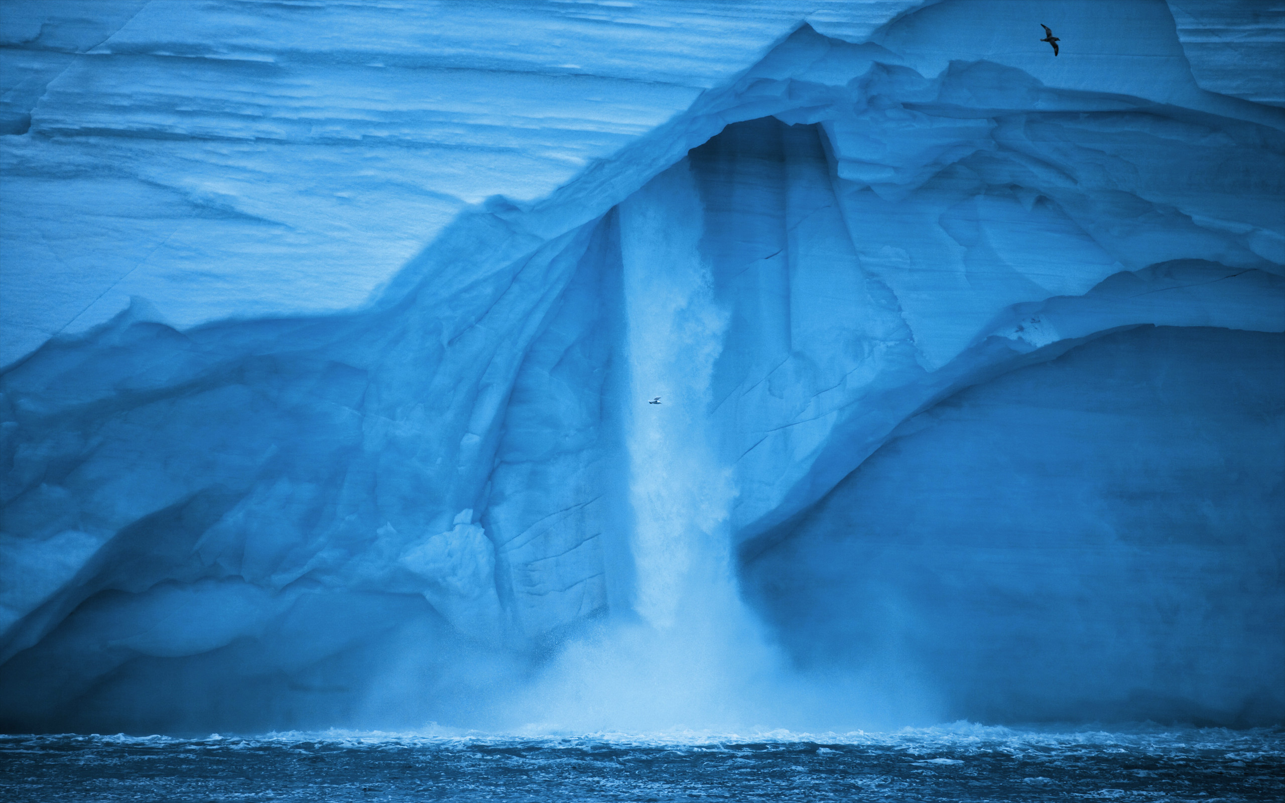 Iceberg, Cascata, Ghiaccio, Blu, 2560x1600, immagine di sfondo