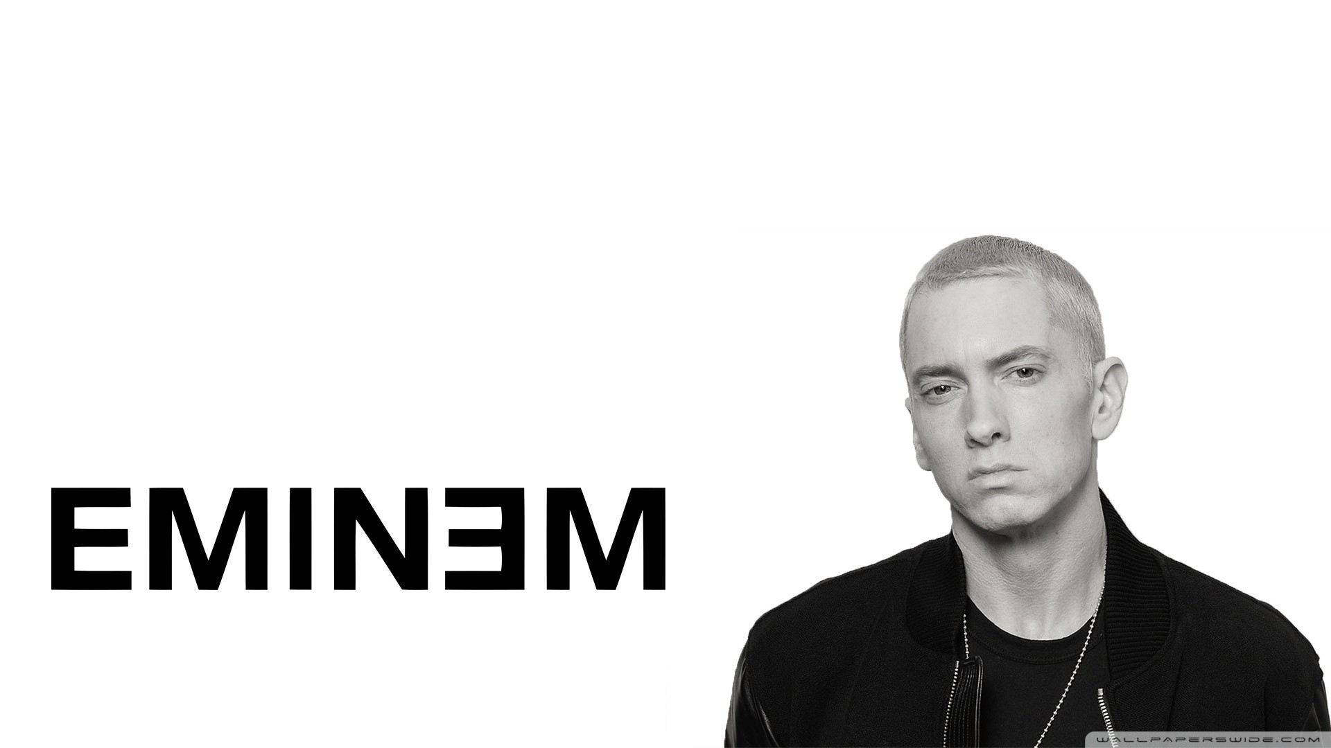 Eminem, Logo, Sfondo bianco, Full HD, wallpaper desktop