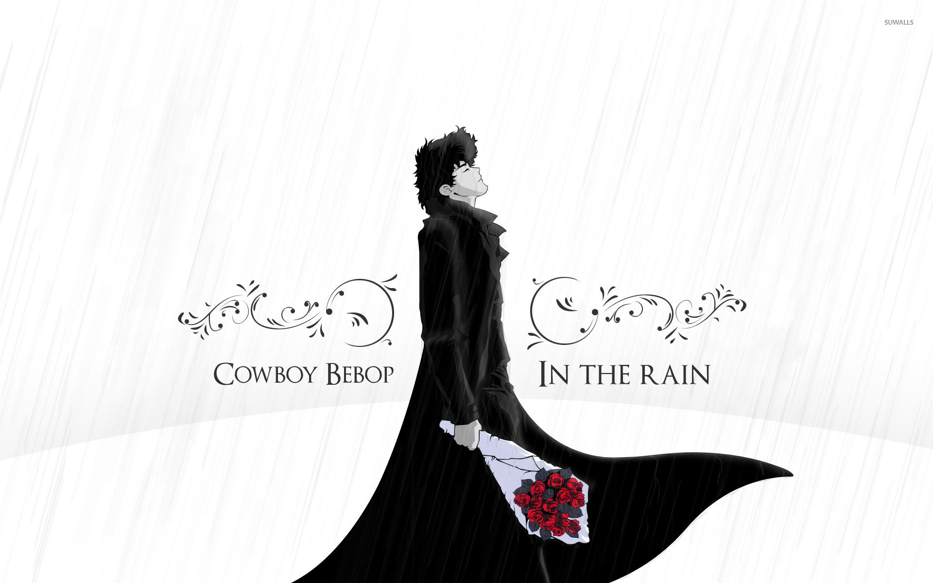 Spike Spiegel, Cowboy Bebop, Rose, Pioggia, 16:10 Full HD, sfondo widescreen