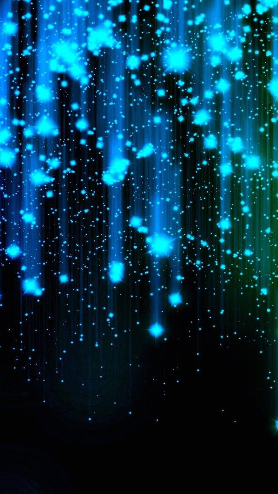 Luci blu, Particelle, Arte astratta, Notte, sfondo Samsung