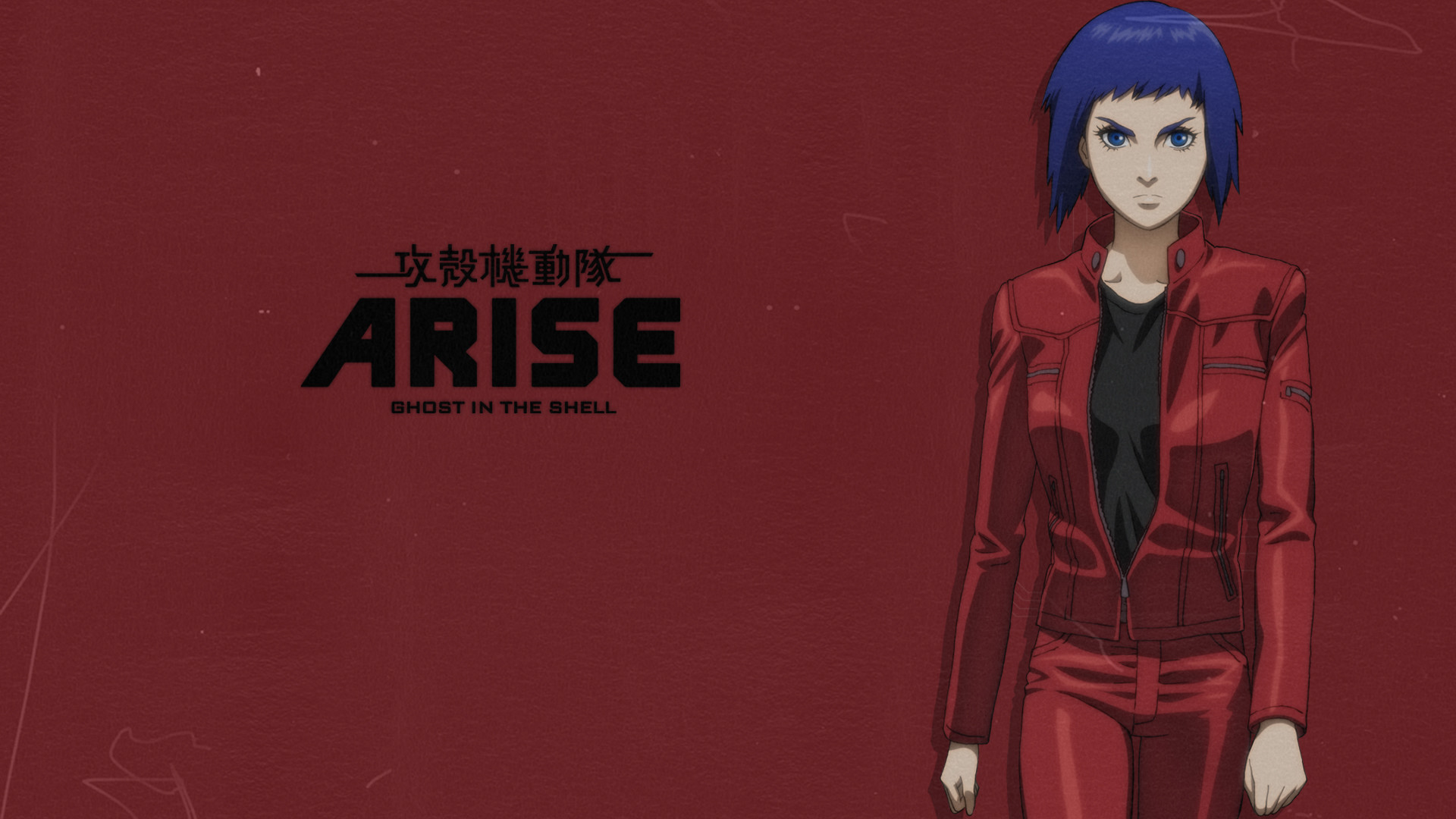 Ghost in the Shell: Arise, Motoko Kusanagi, Logo, Rosso, Full HD, sfondo Windows 11