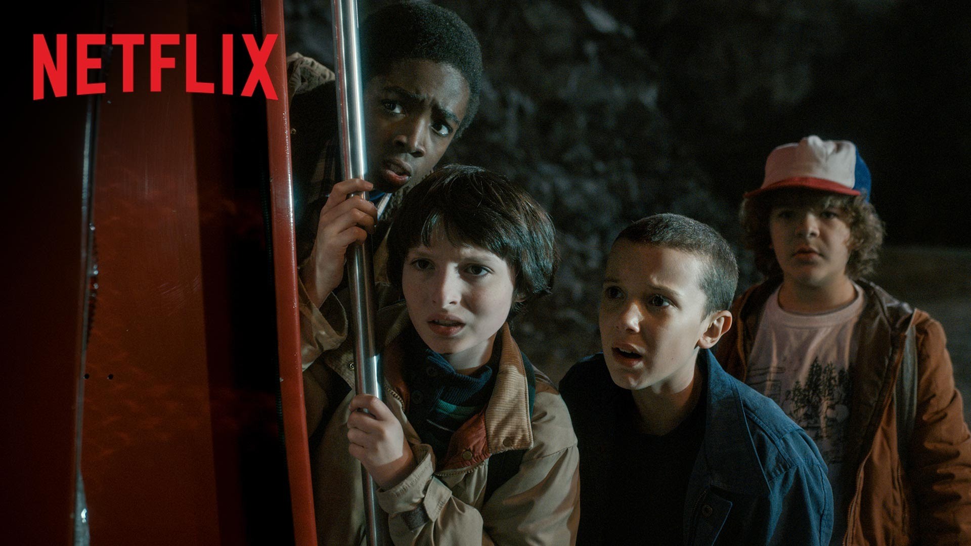 Lucas Sinclair, Mike Wheeler, Undici, Dustin Henderson, Stranger Things, Netflix, sfondo desktop