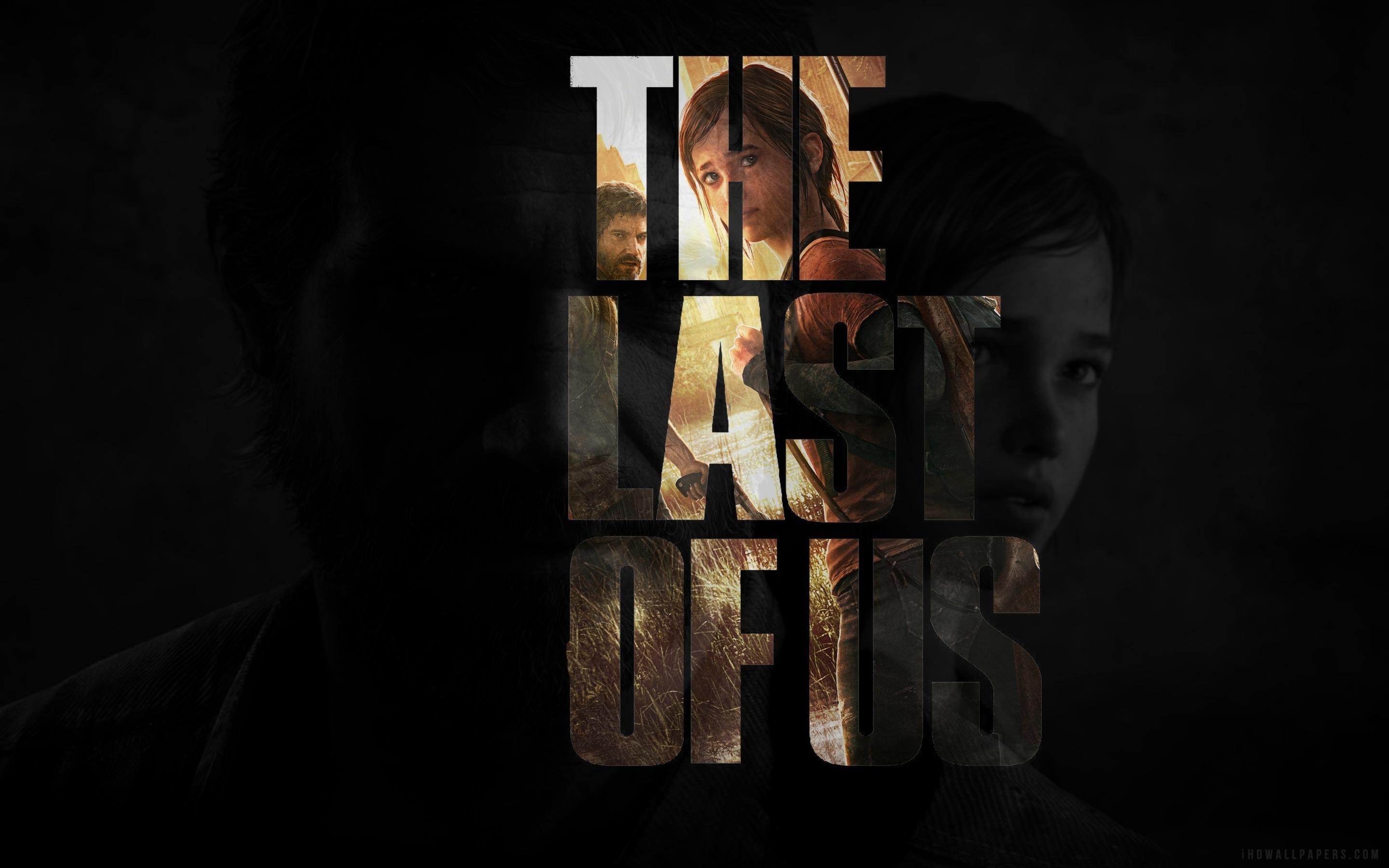 The Last of Us, Logo, Ellie, Nero, 16:10 2K, sfondo widescreen